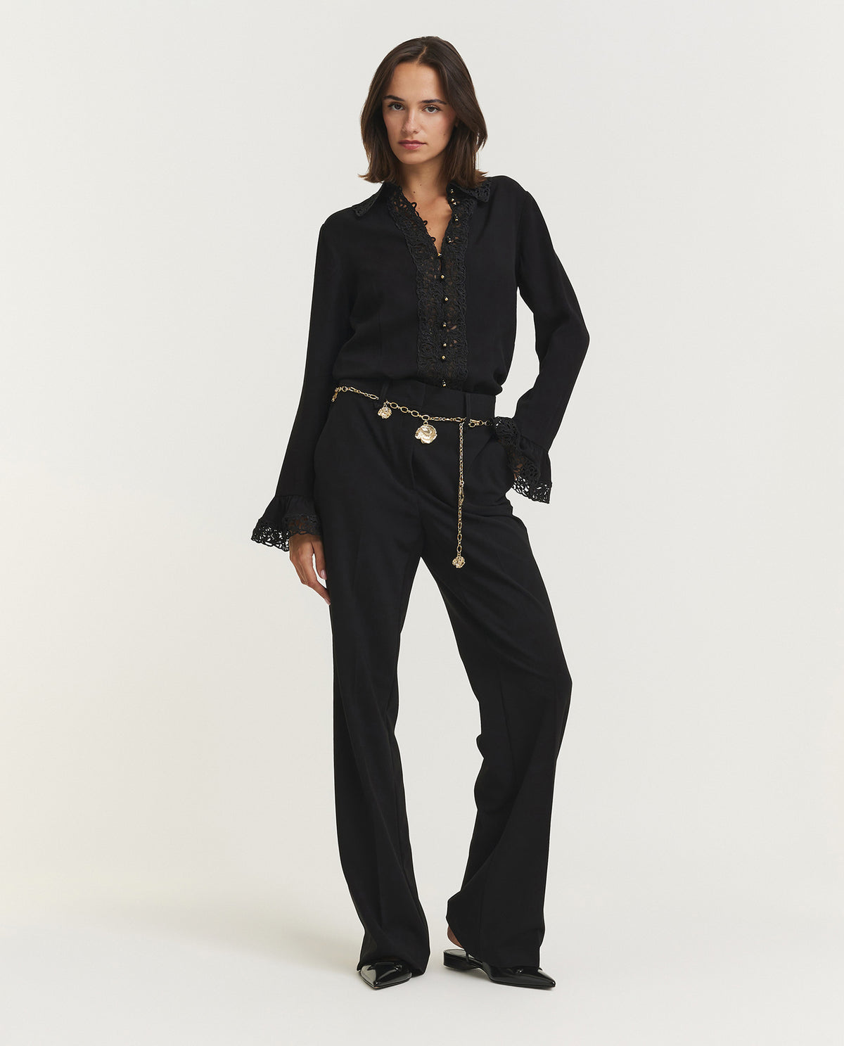 Rechte Pantalon - Zwart