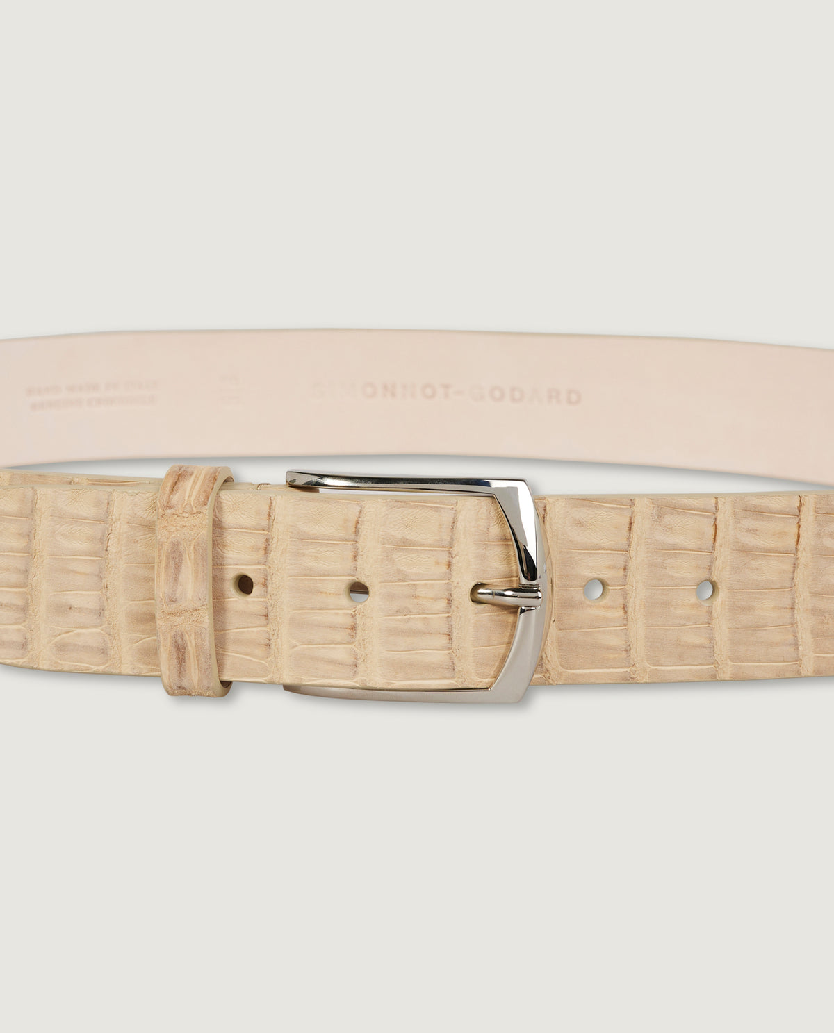 Croco Suede Riem - Lichtbruin