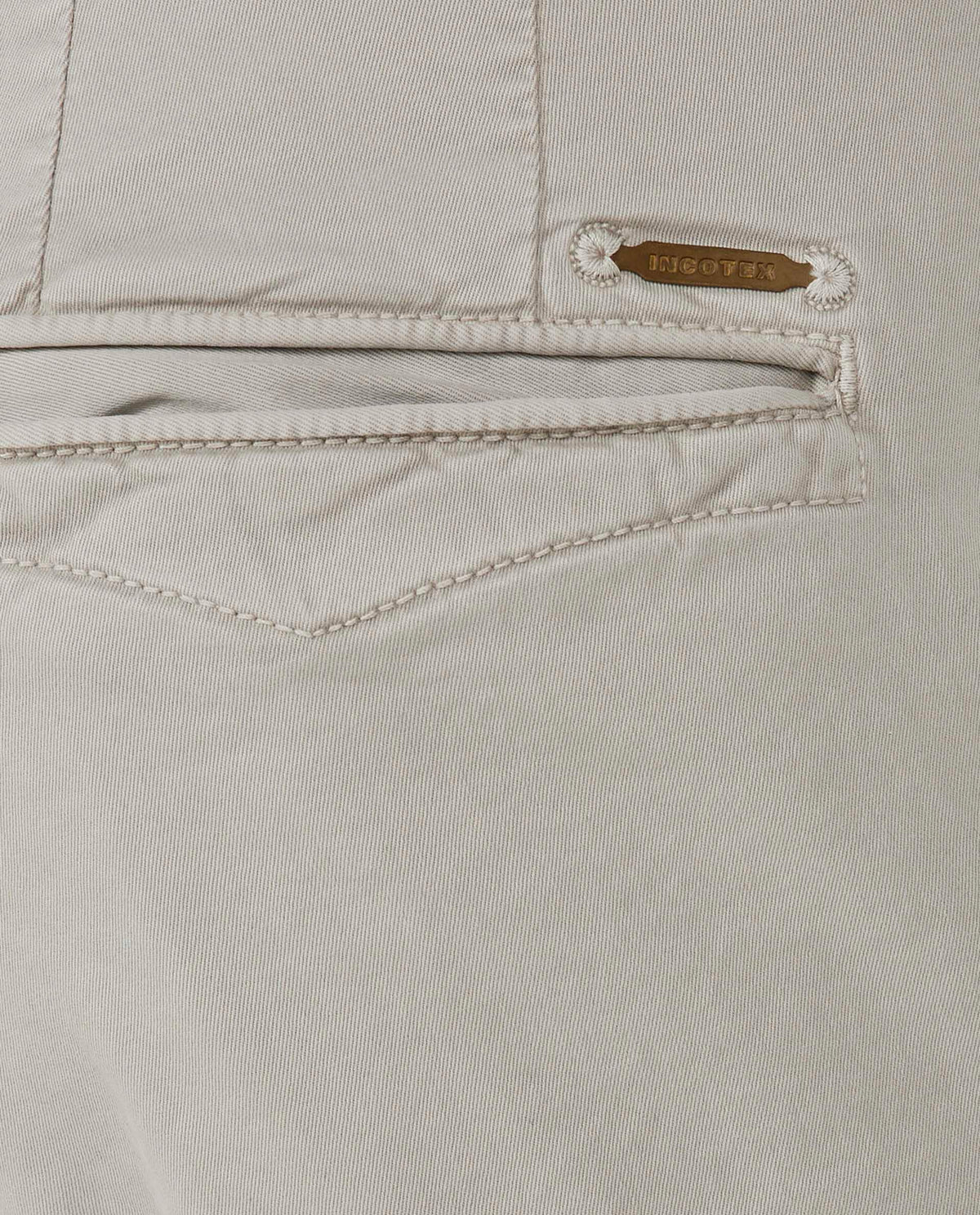 Stretch-katoenen broek - Lichtgrijs