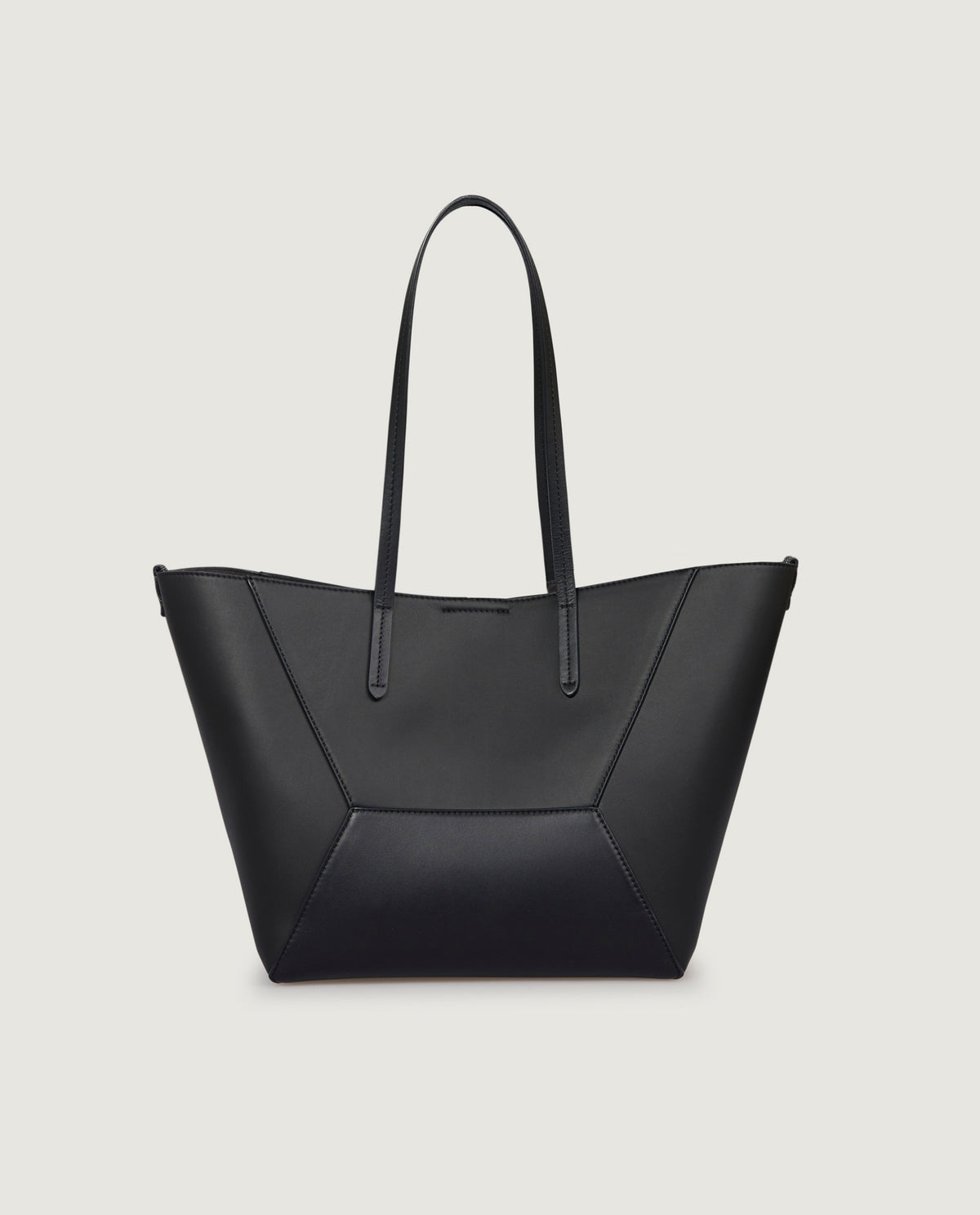 Lederen Duo Tas - Zwart