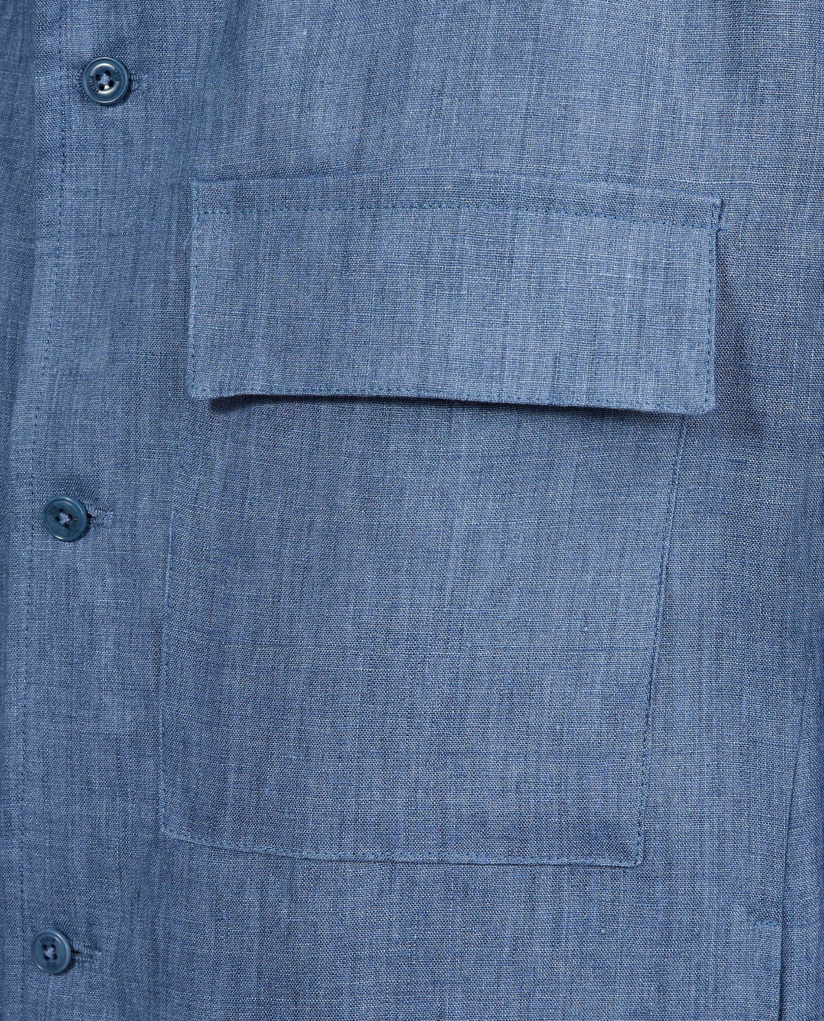 Linnen Overshirt - Blauw