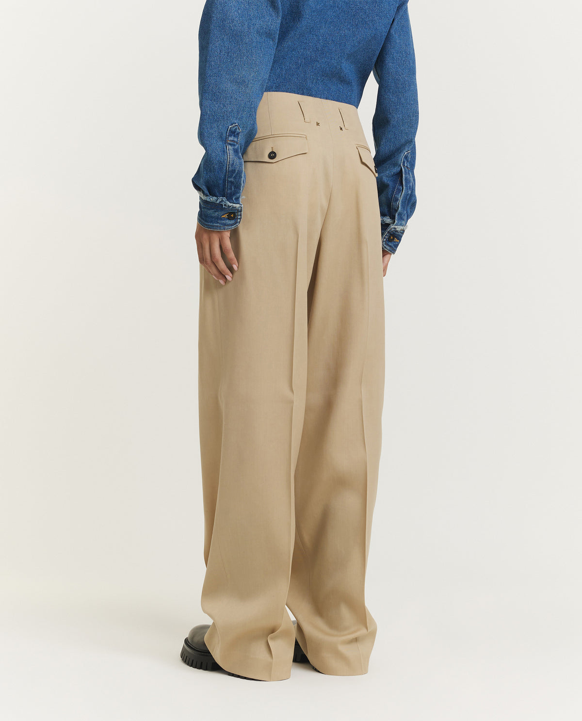 Wool Pleated Trousers