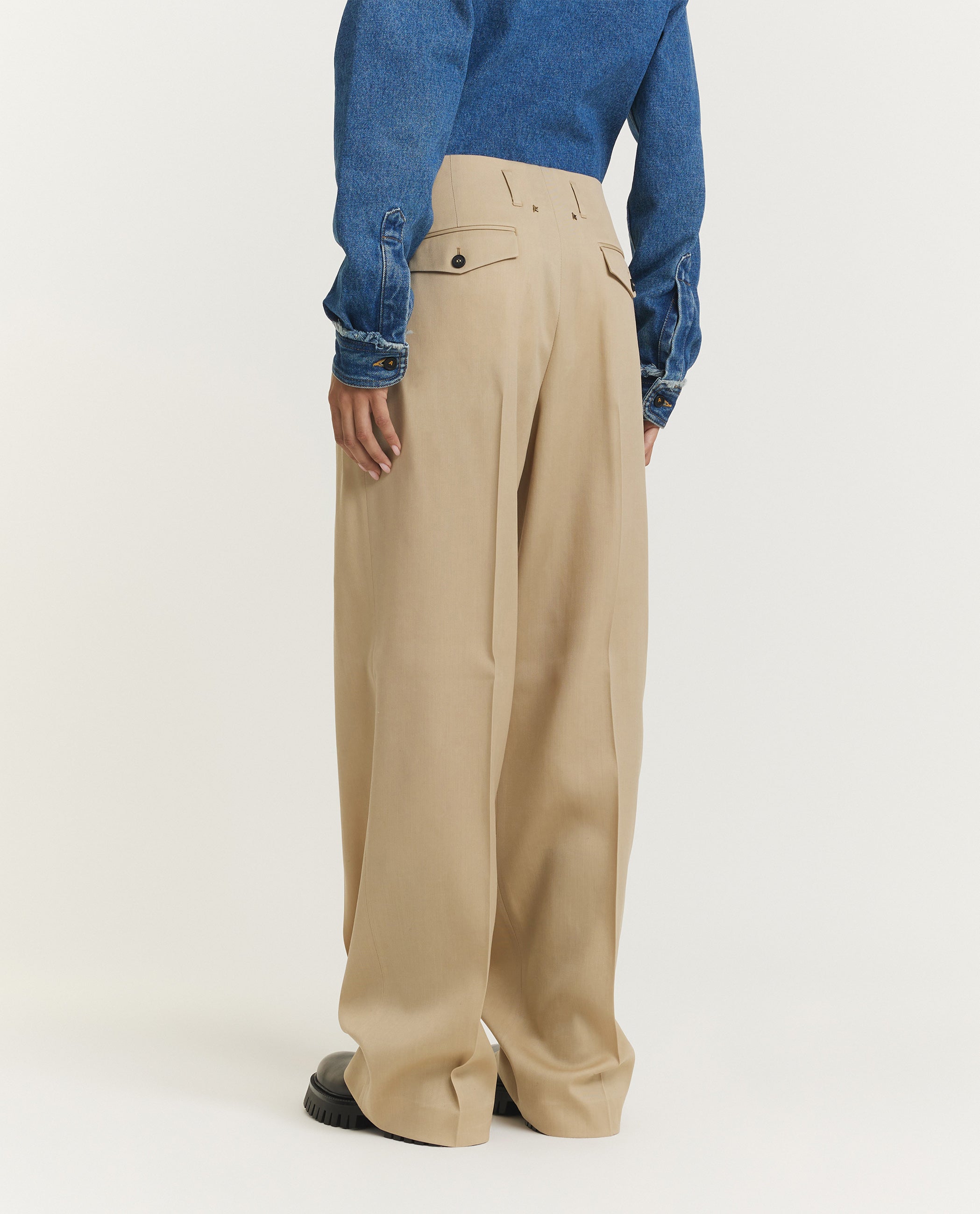 Wool Pleated Trousers