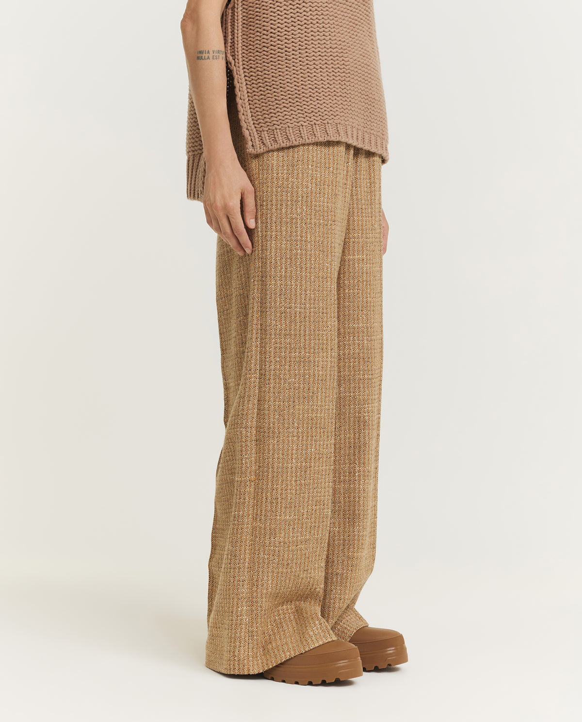 Wide Patterned Trousers