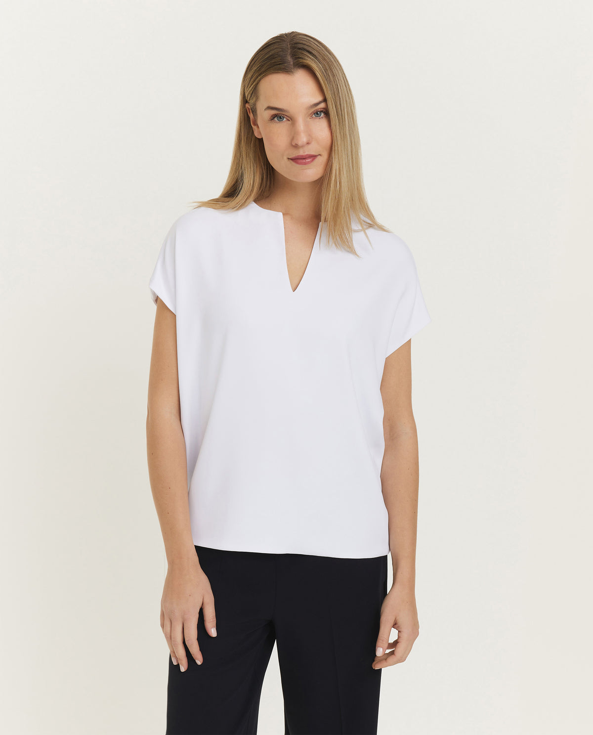 Top met v-hals - Wit