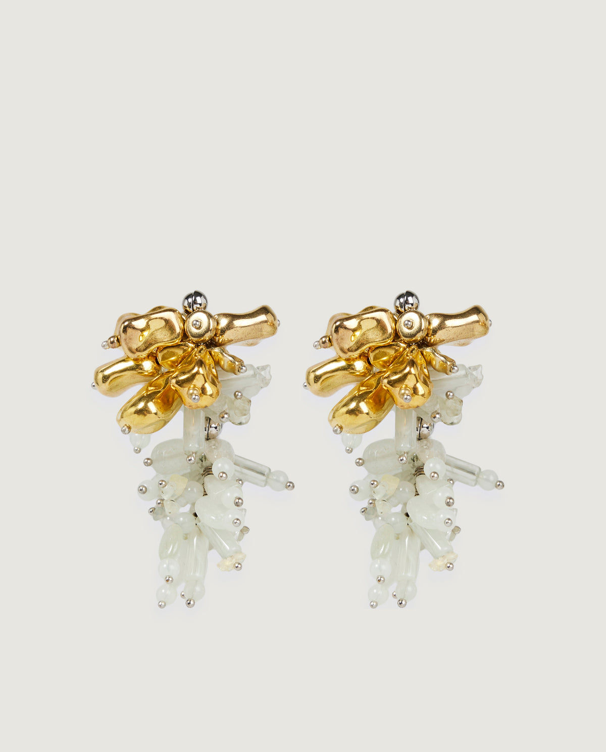 Gekraalde Gem Oorbellen - Goud