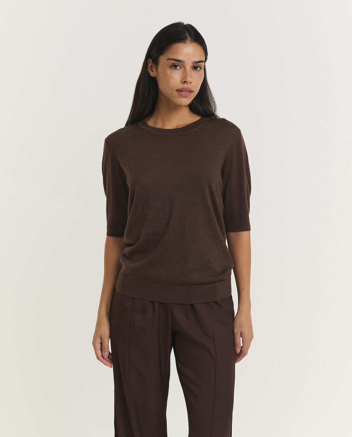 Wool Short Sleeved Sweater