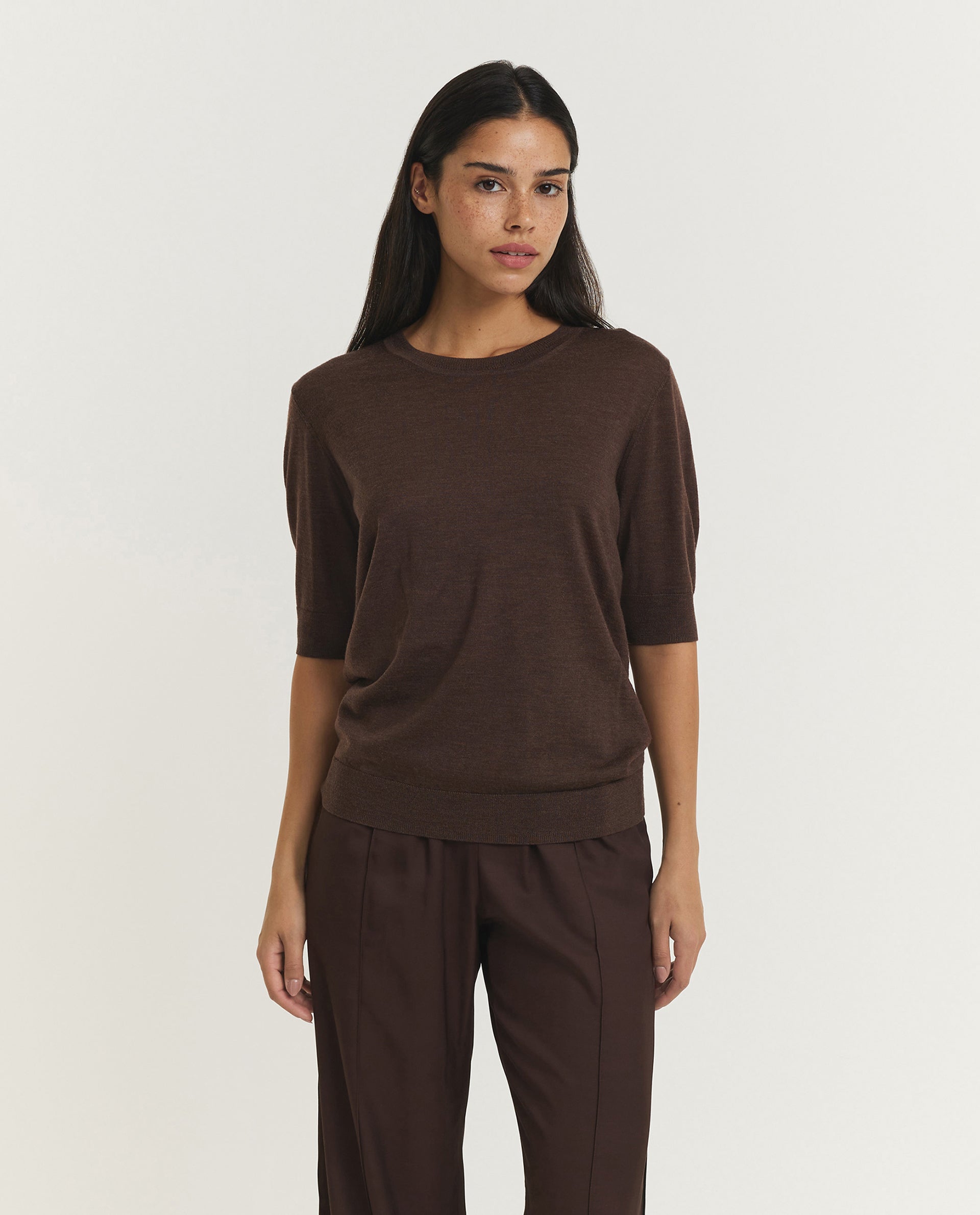 Wool Short Sleeved Sweater