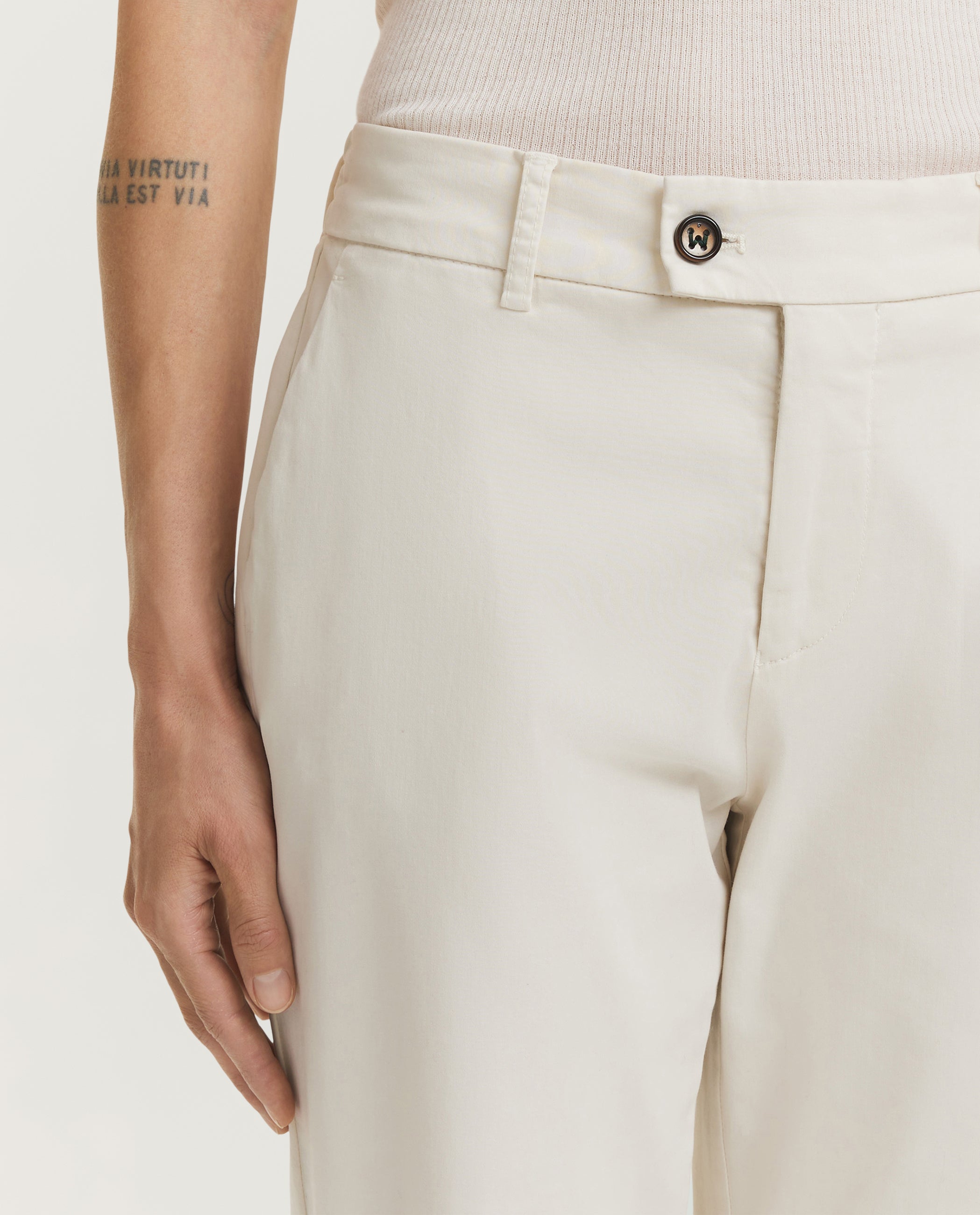 Cotton Blend Trousers