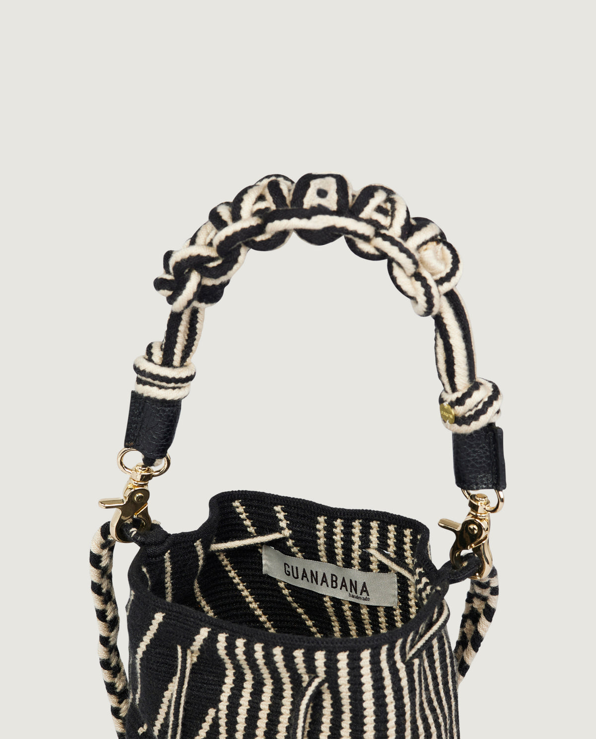 Macramé Crossbody Tas - Zwart