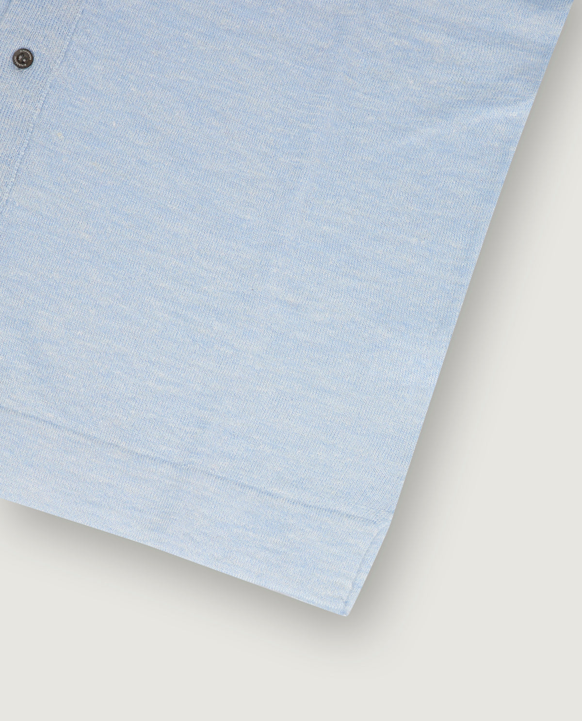 Polo Kraag Vest - Lichtblauw