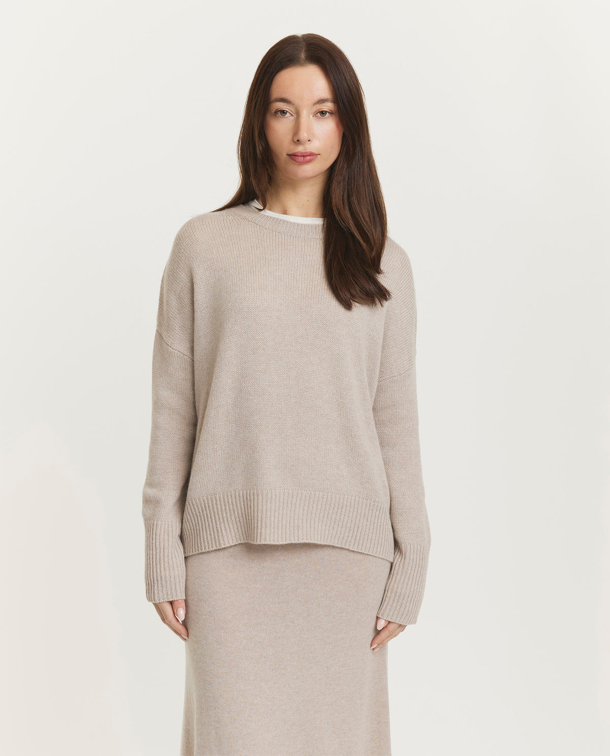 Cashmere Mila Trui - Lichtgrijs