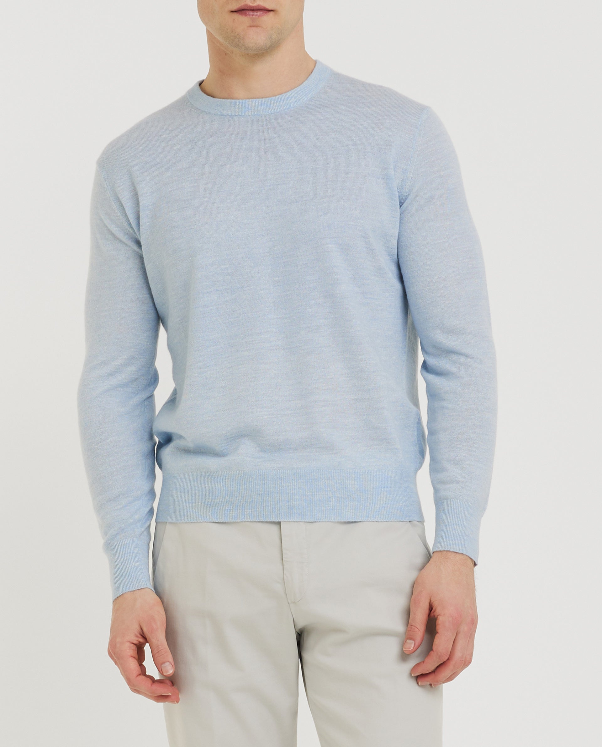 Cashmere Mix Trui - Lichtblauw