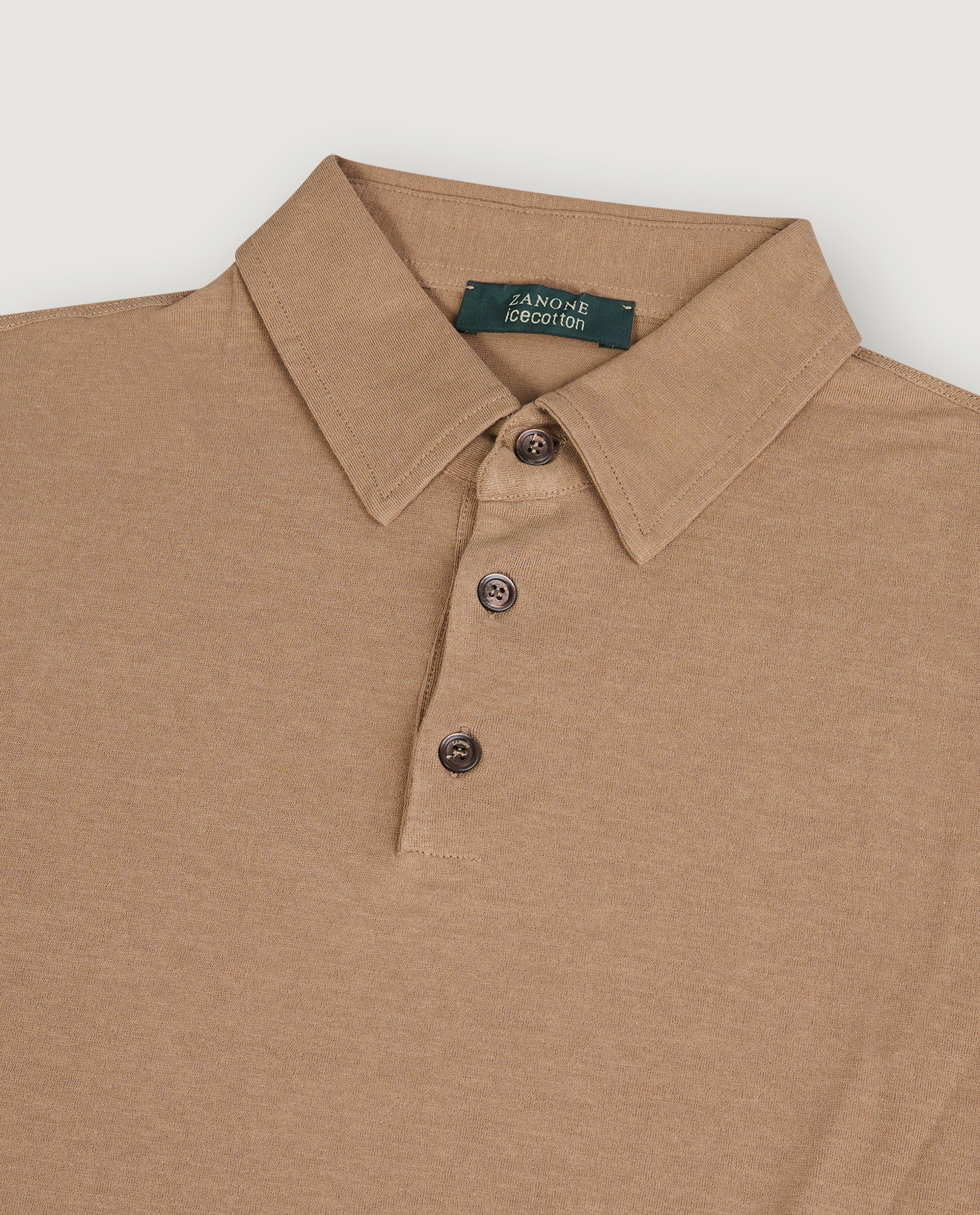 Ice Cotton Polo - Lichtbruin