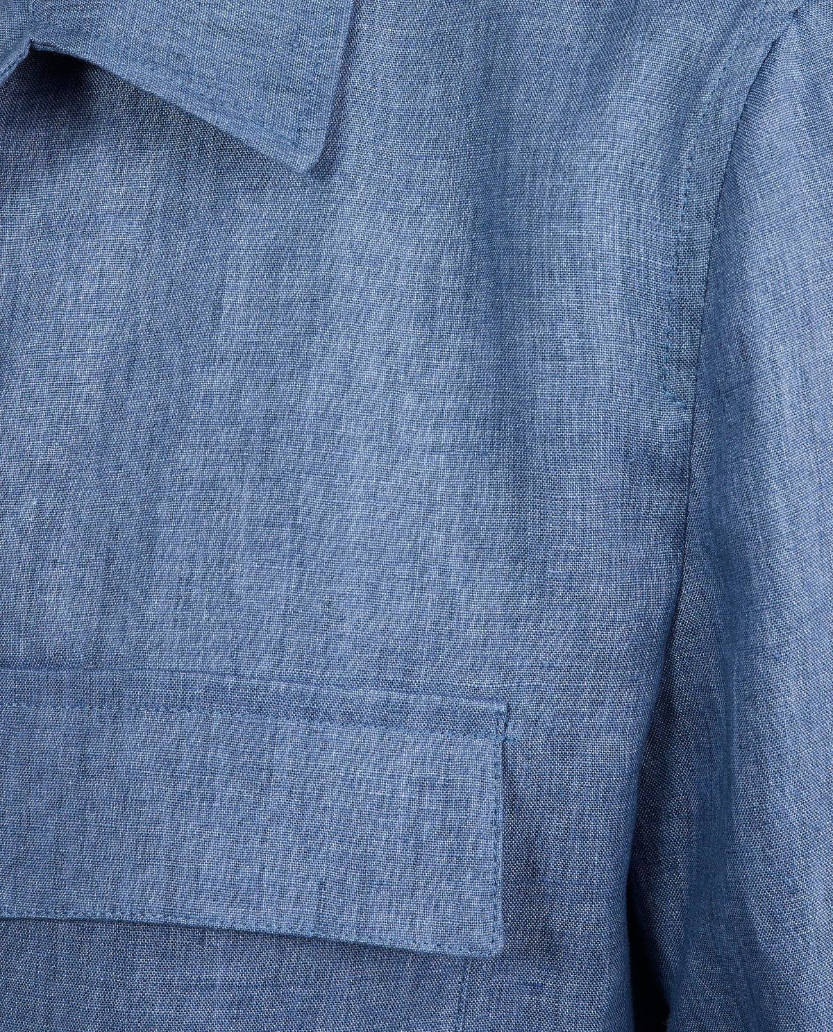 Linnen Overshirt - Blauw