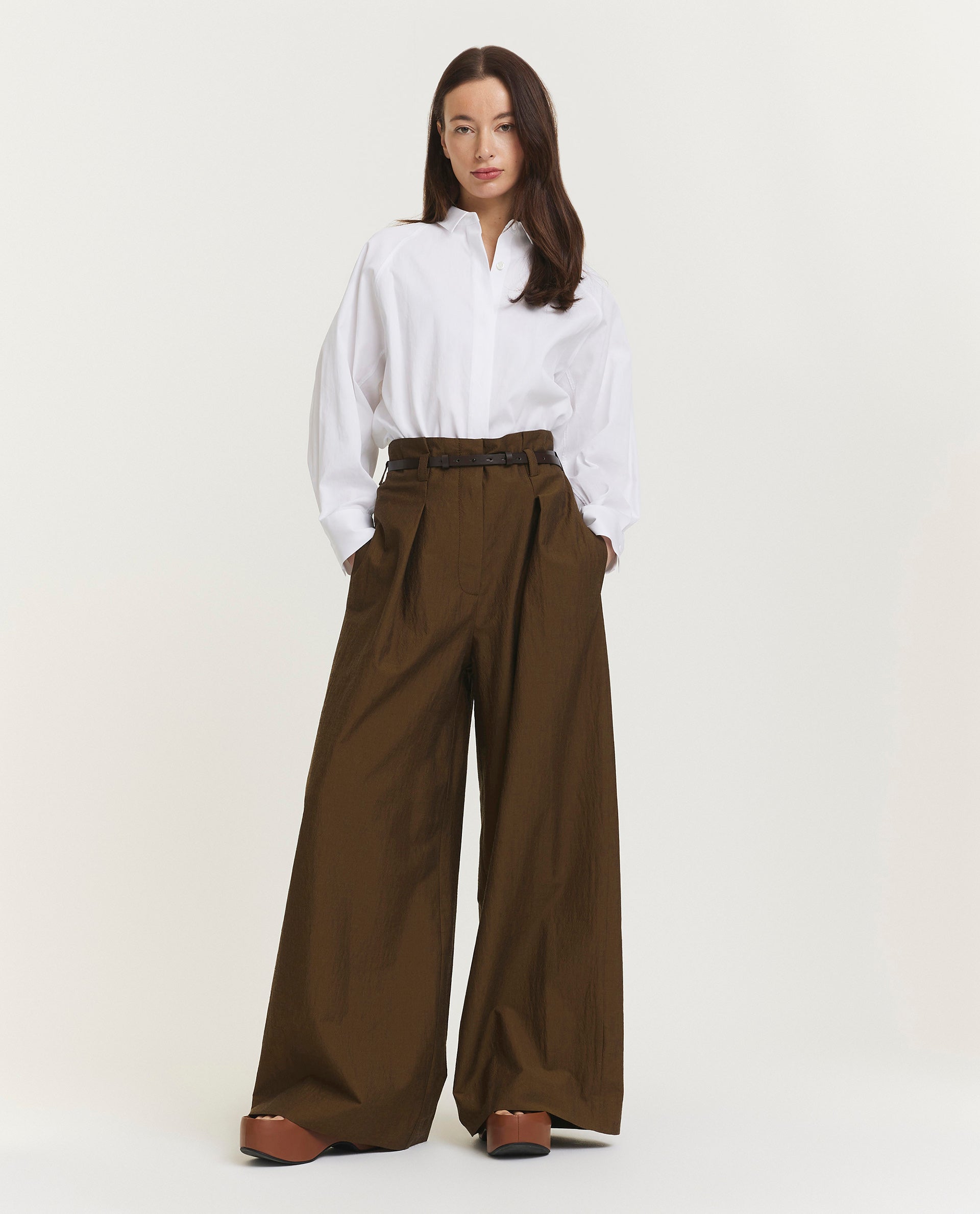 Wool blend pants