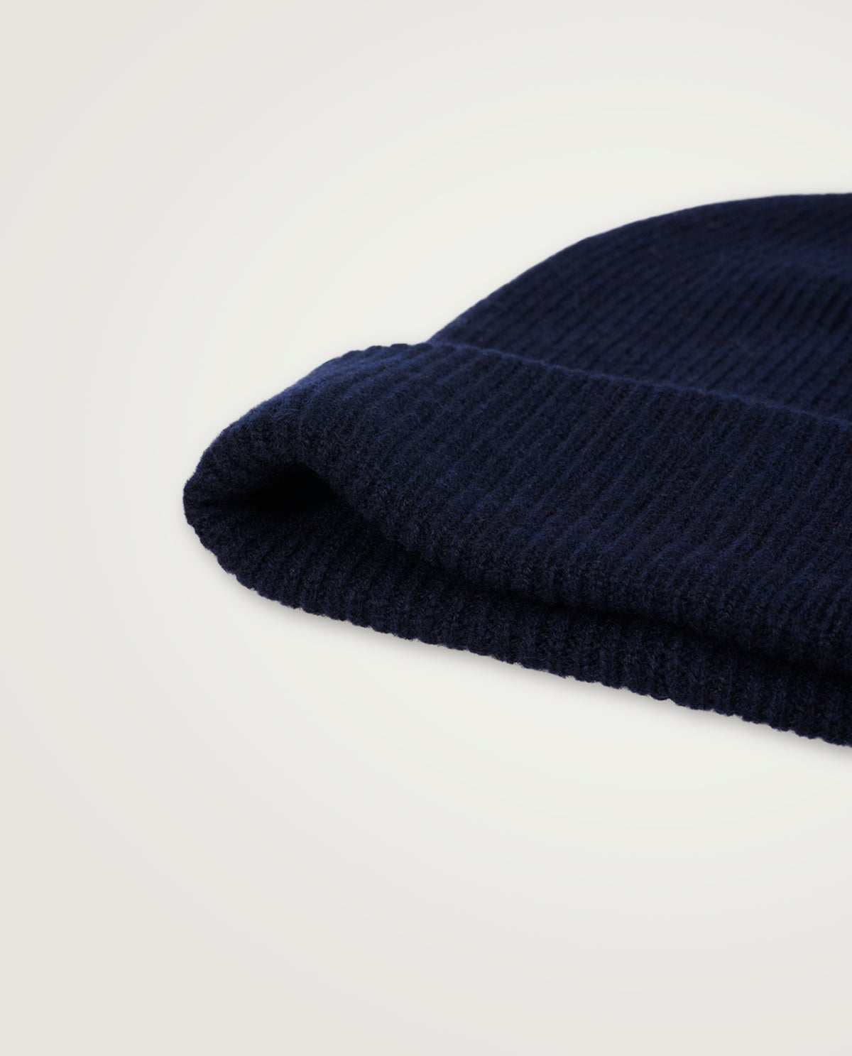 Wol Cashmere Muts - Donkerblauw