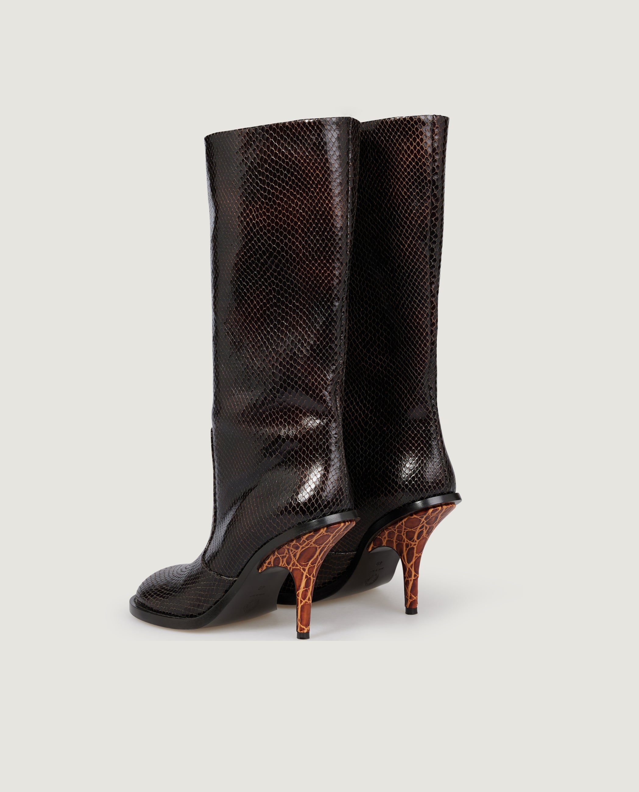 Leather Stiletto Boots