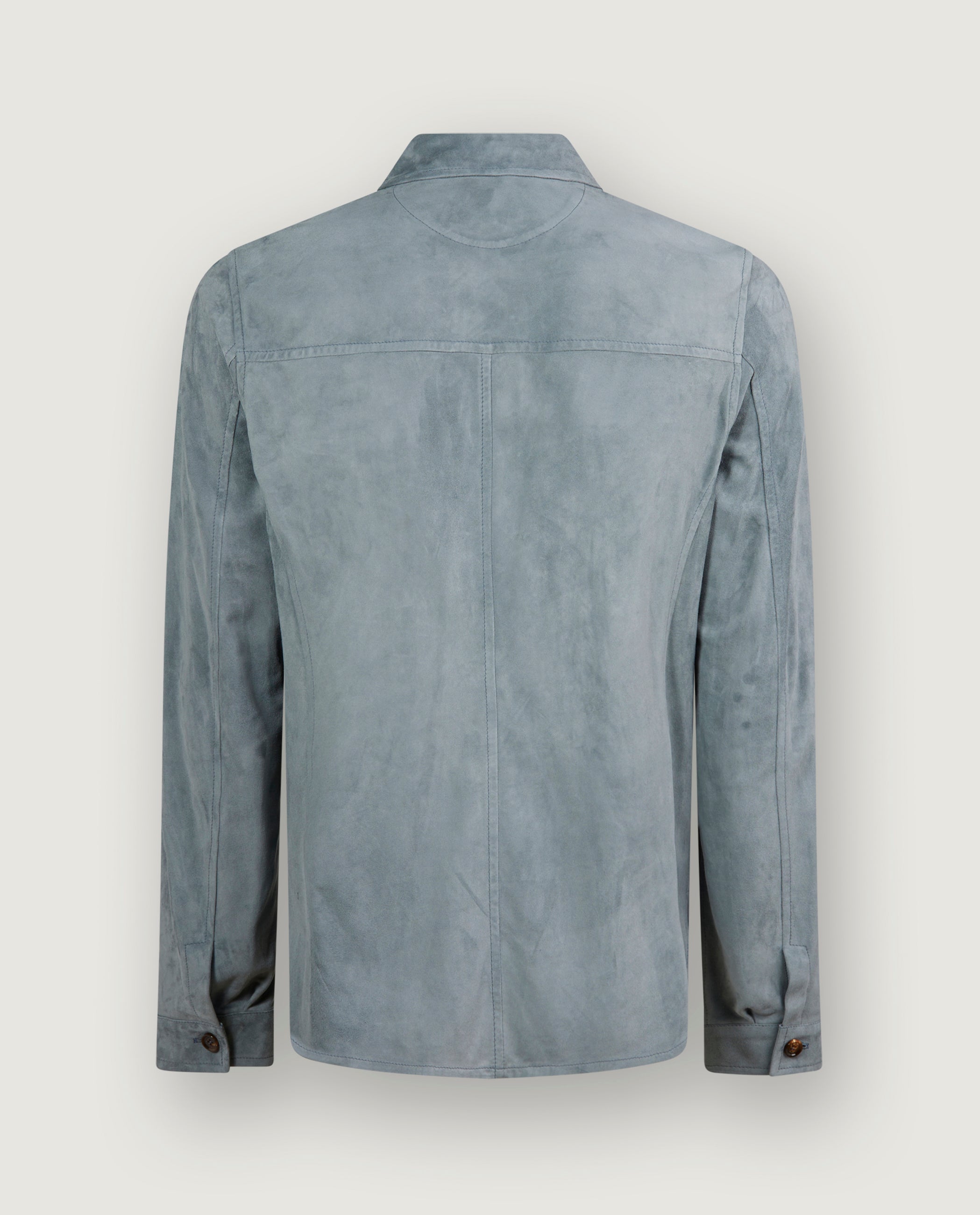 Suede Overshirt - Lichtblauw