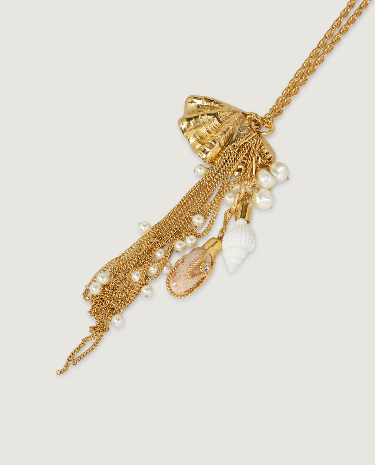 Shells Pendant Necklace - Goud