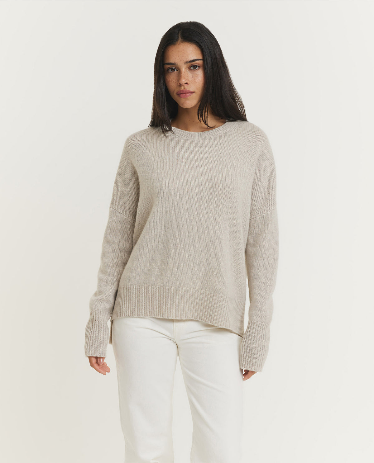 Cashmere Mila Trui - Lichtgrijs