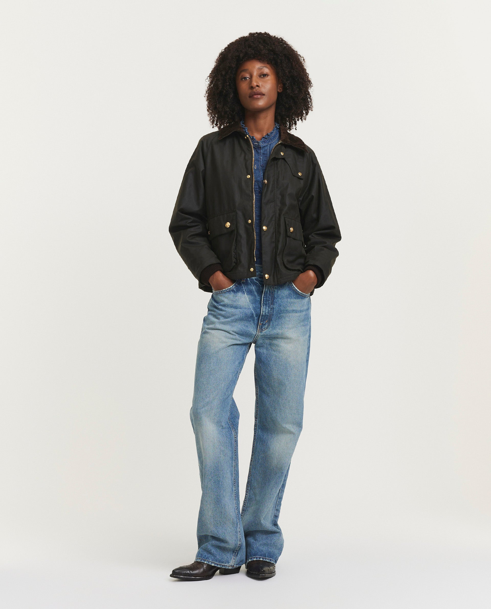 Katoenen blouse - Blauw