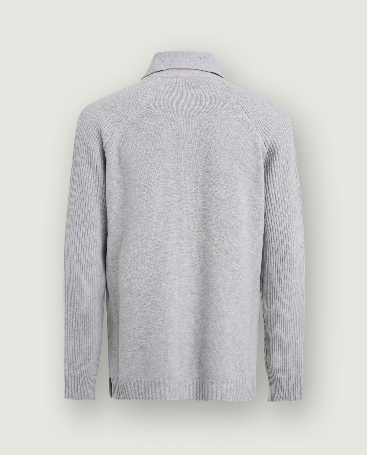 Gevilt Overshirt - Lichtgrijs