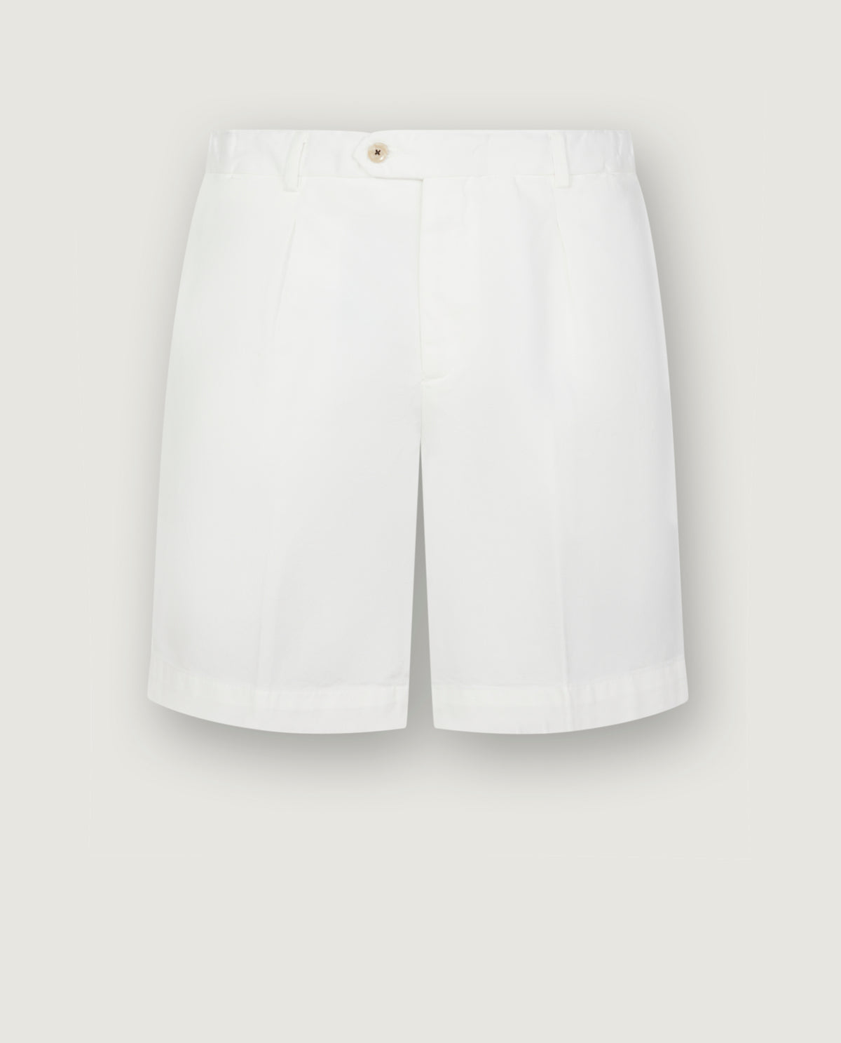 Geplooide Katoenen Shorts - Wit