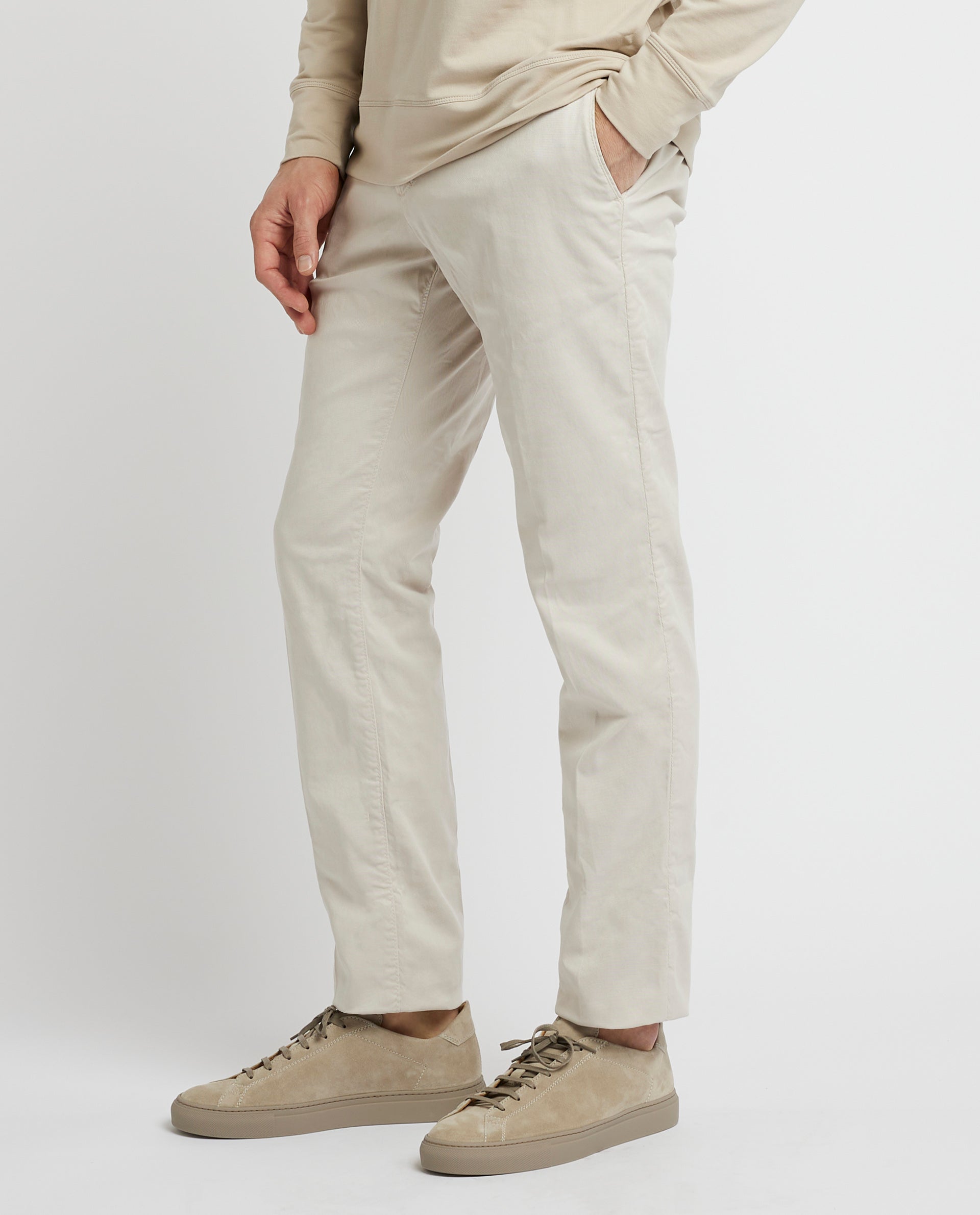 Piece Dyed Singapore Broek - Lichtbruin