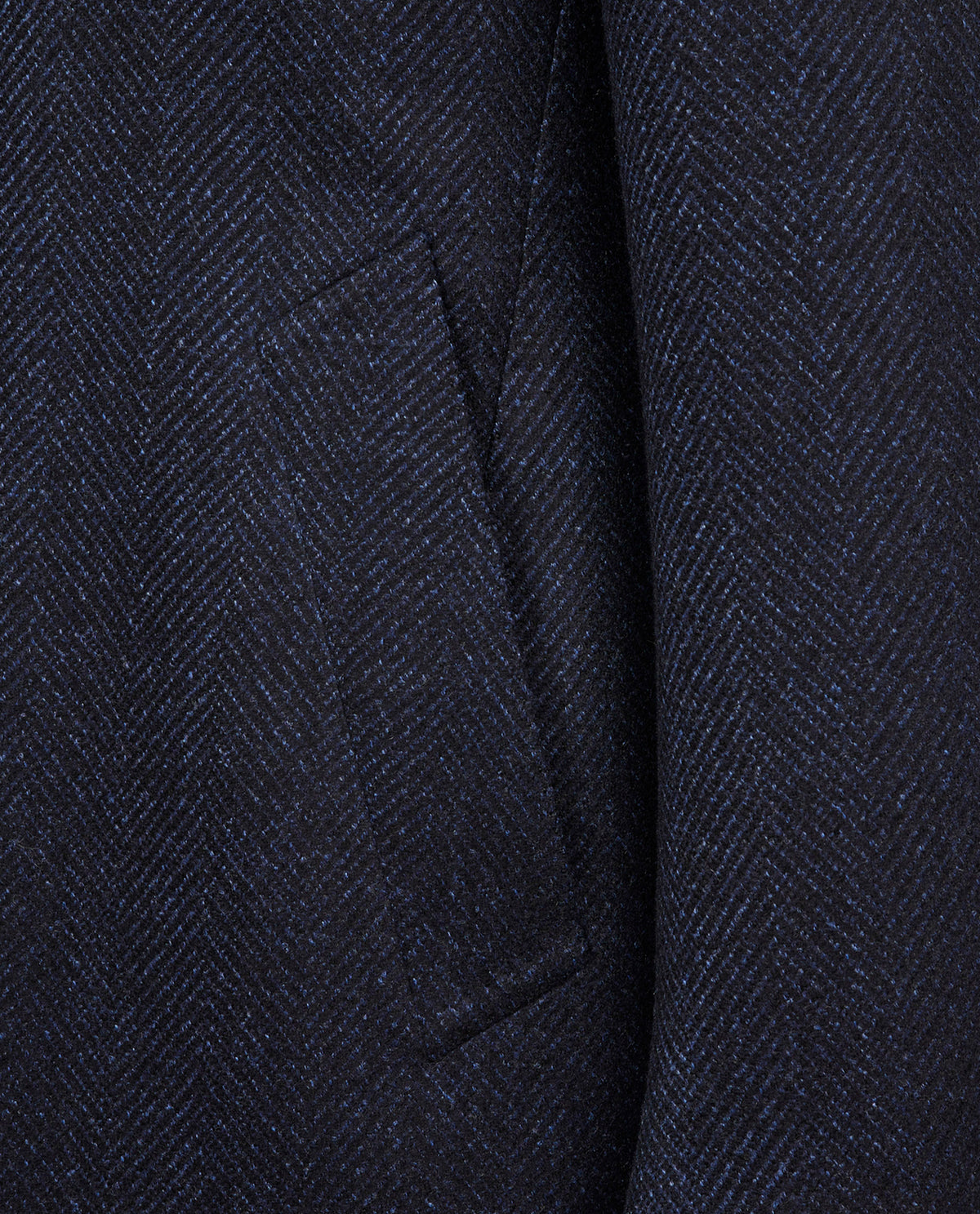 Visgraat Overjas - Donkerblauw