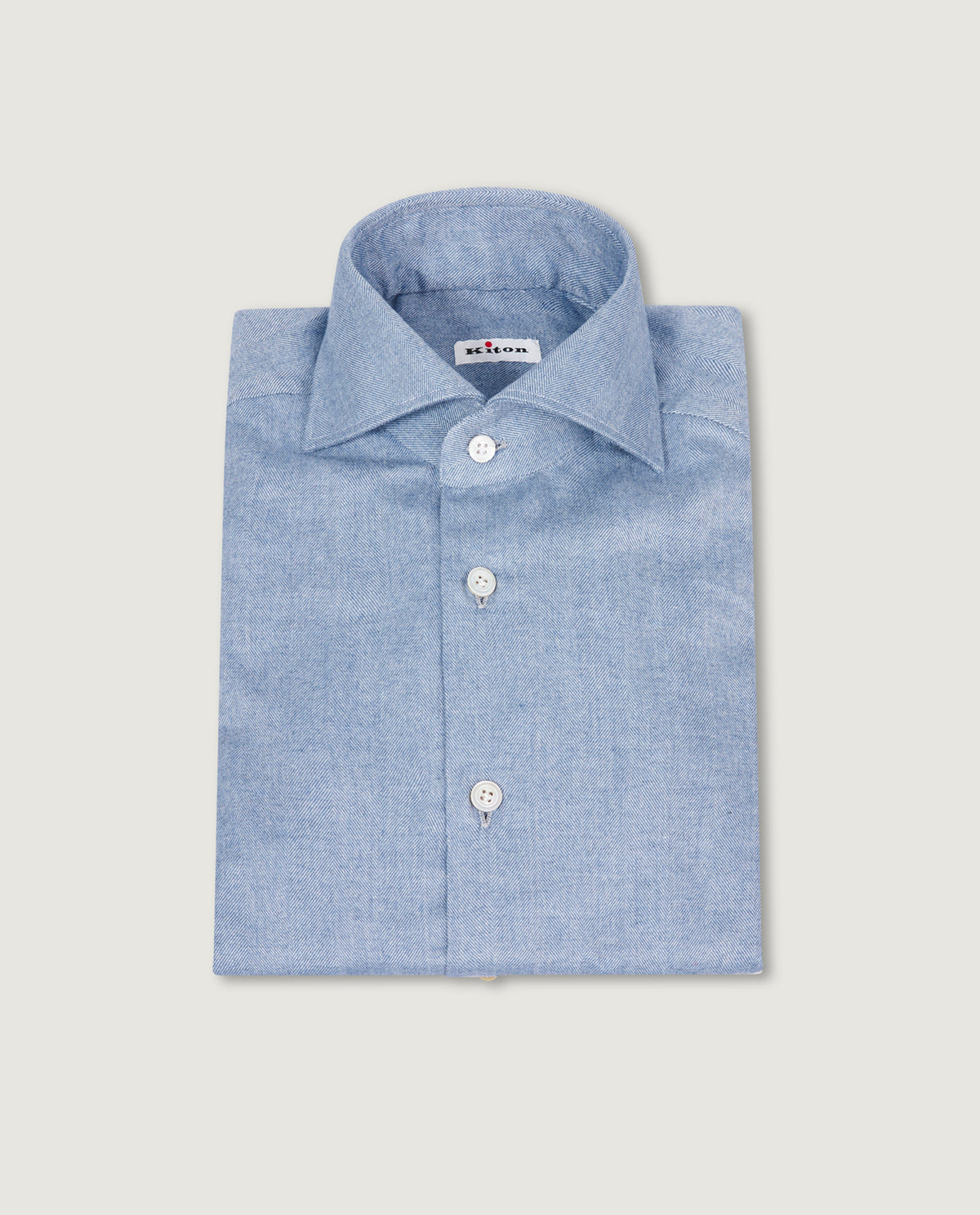 Flannel Visgraat Shirt - Lichtblauw