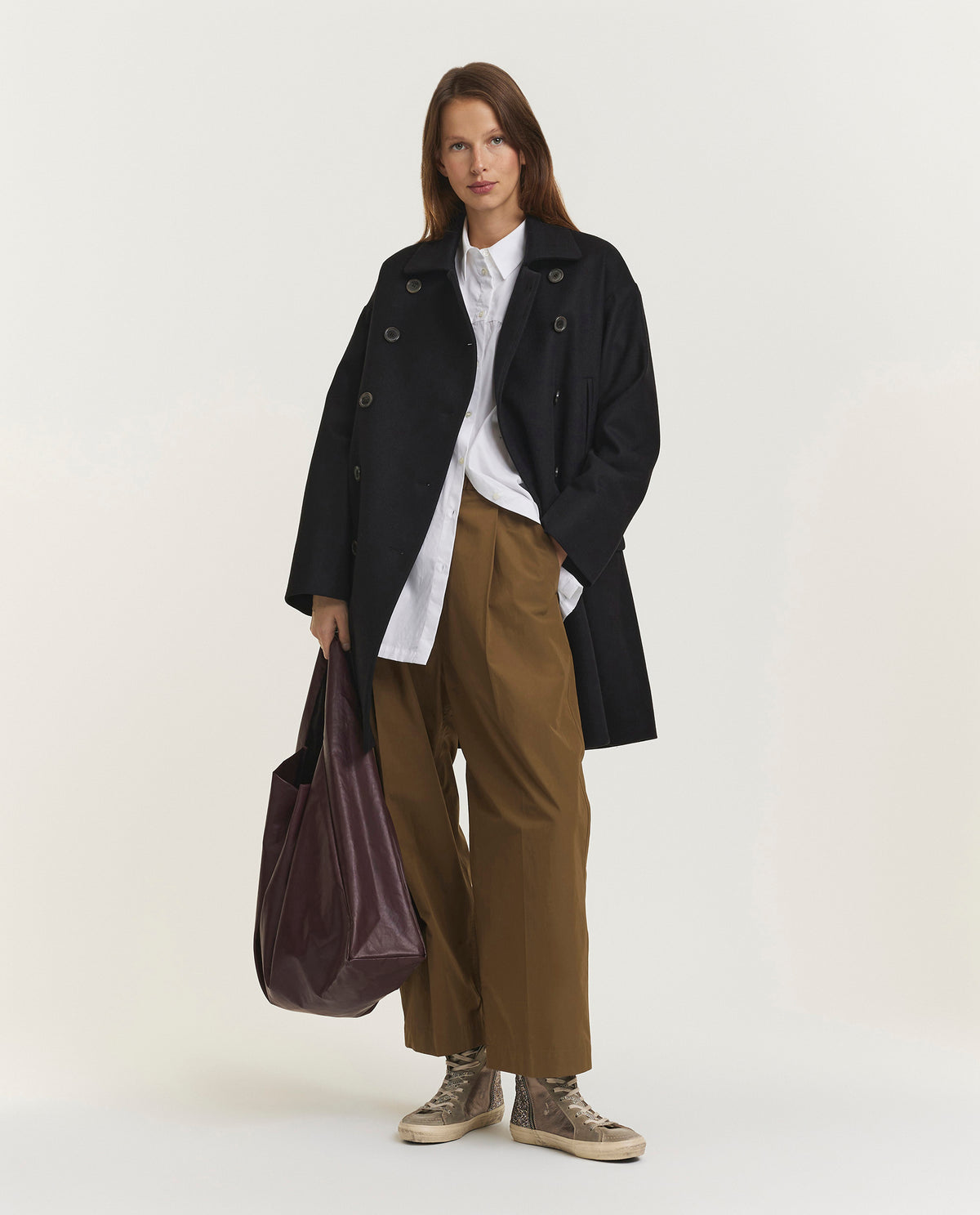 Double breasted Cabanne - Zwart