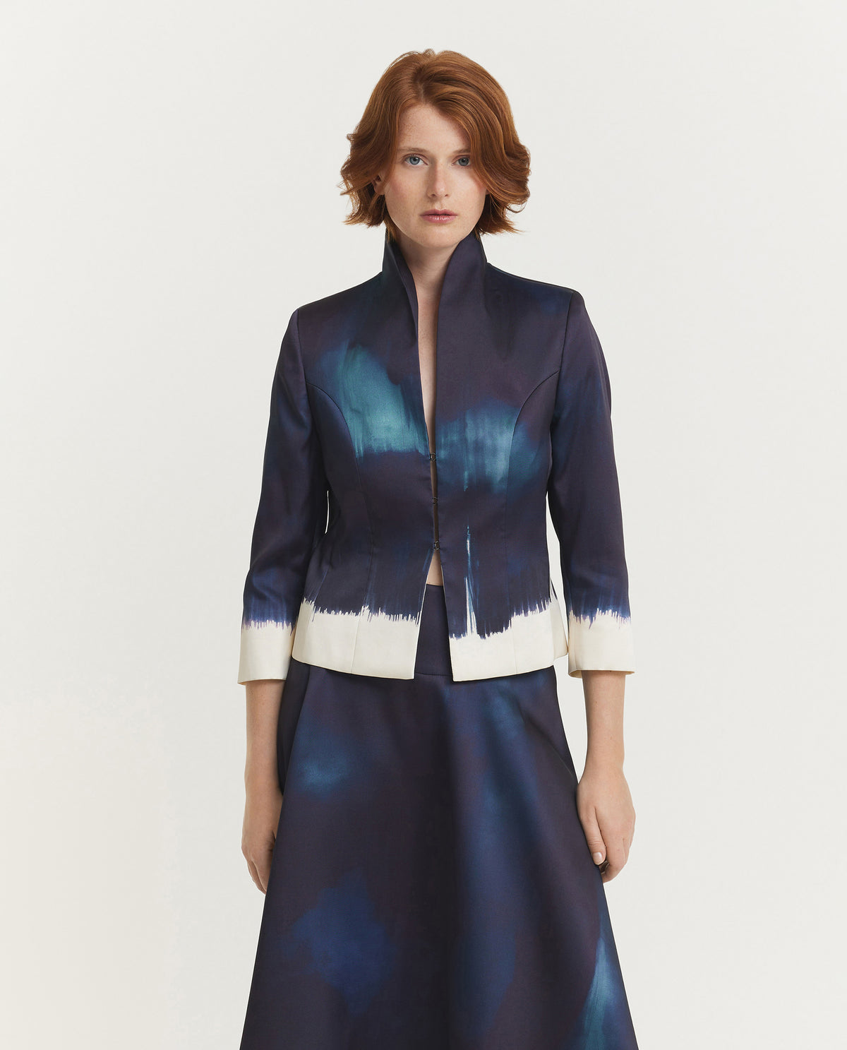 Korte Kraag Blazer - Blauw