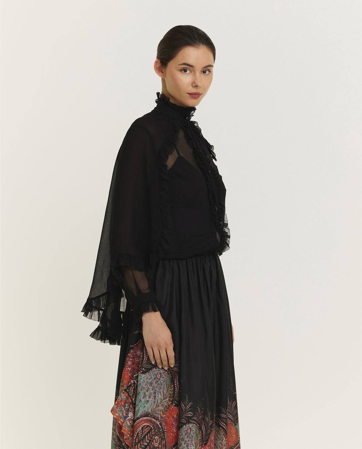 Illuminate Cape Shirt - Zwart