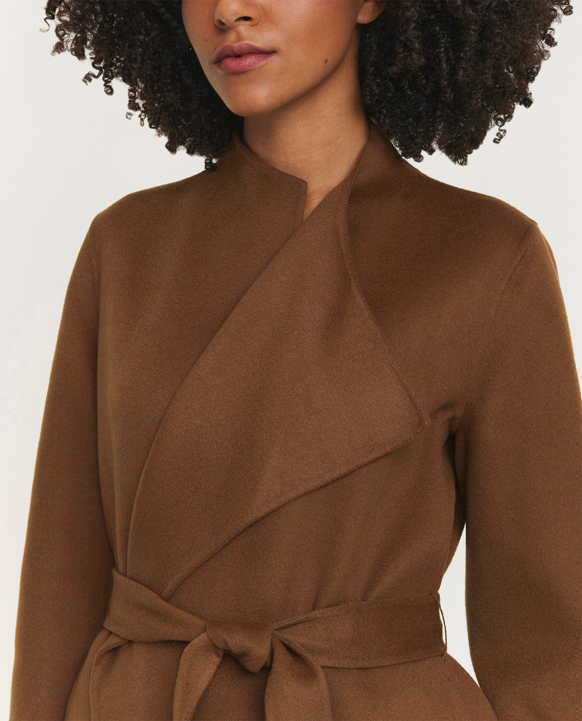 Double face cashmere jas - Bruin