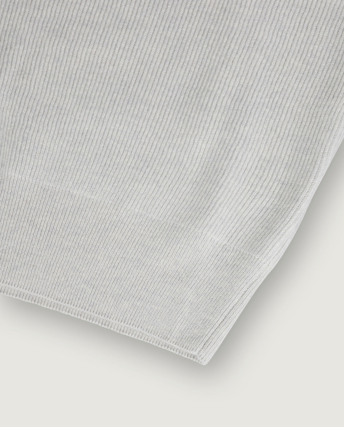 Cashmere Ronde Hals Trui - Lichtgrijs