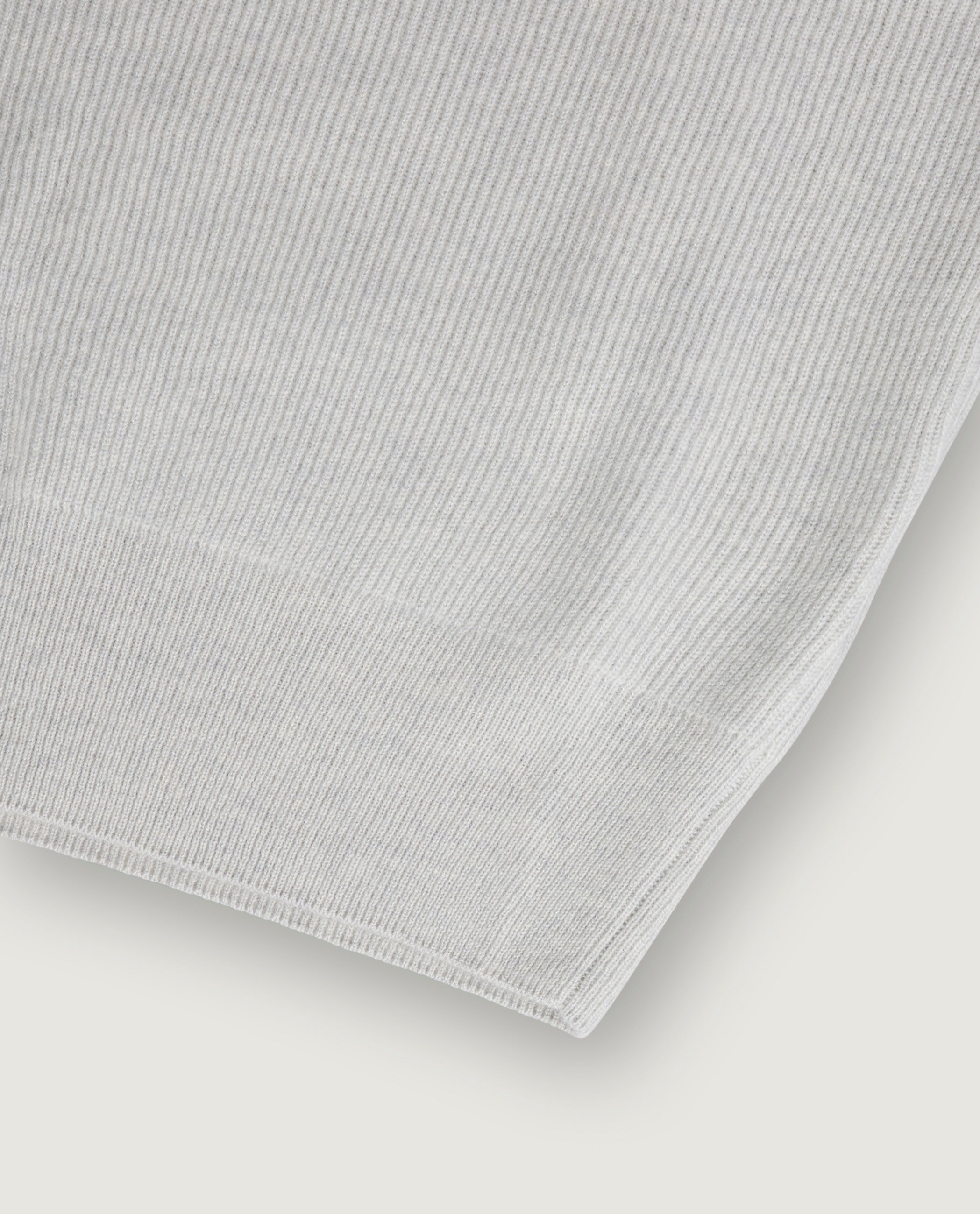 Cashmere Ronde Hals Trui - Lichtgrijs