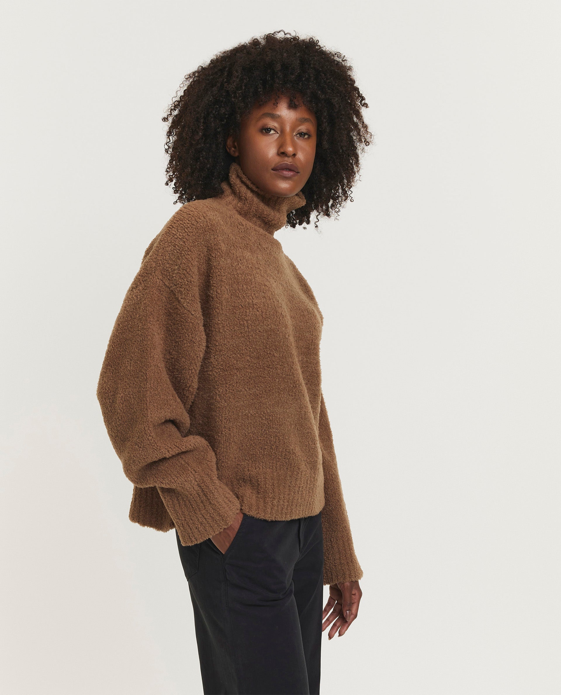 Bouclé turtleneck
