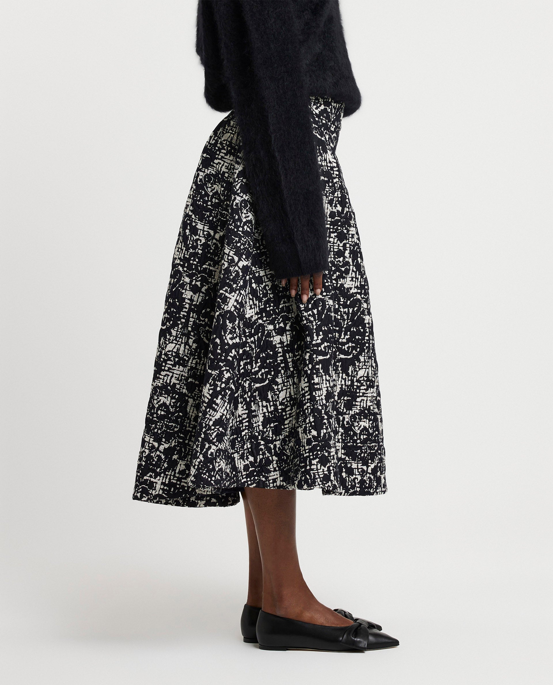 Midi skirt with print