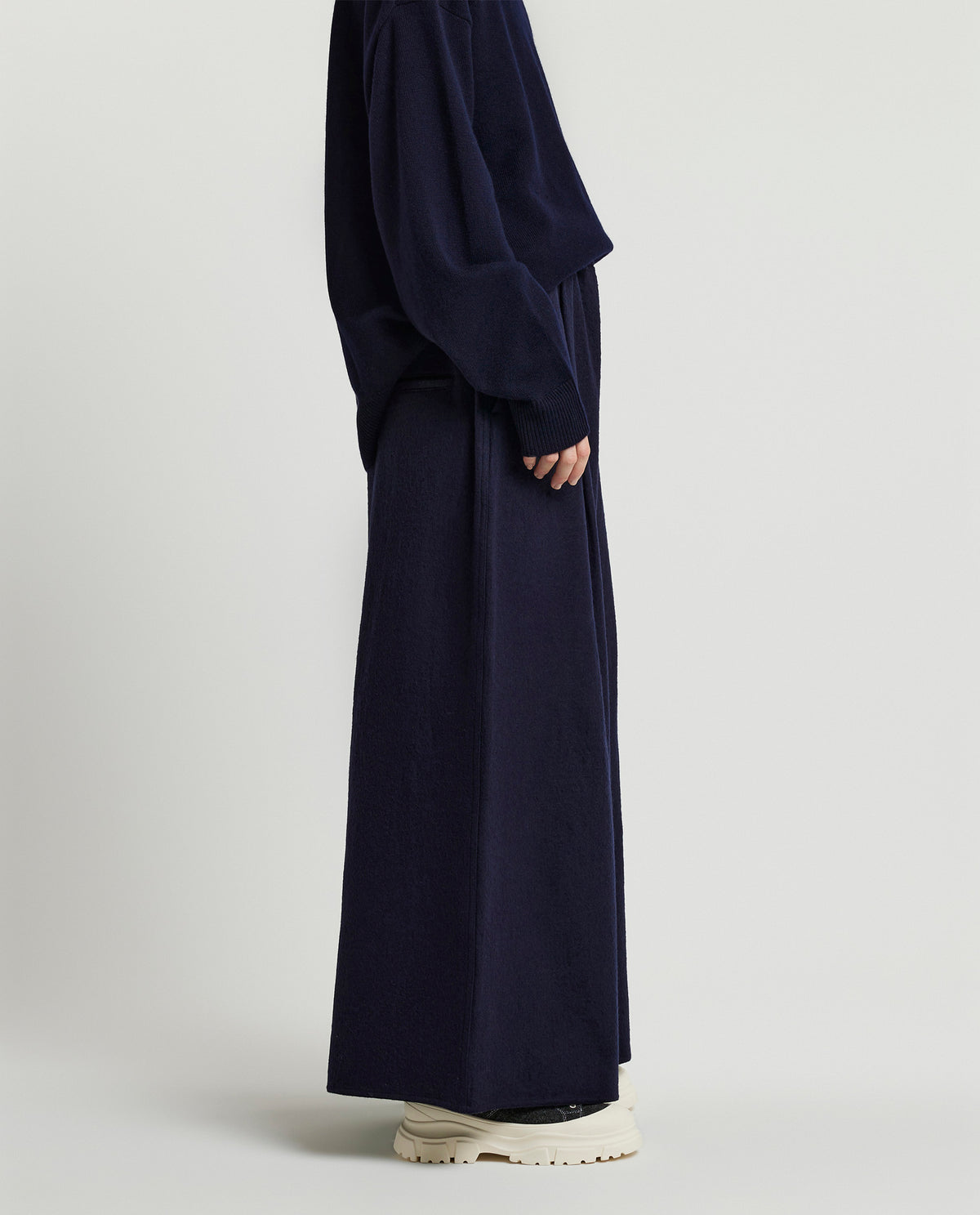 Baggy cotton-wool pants