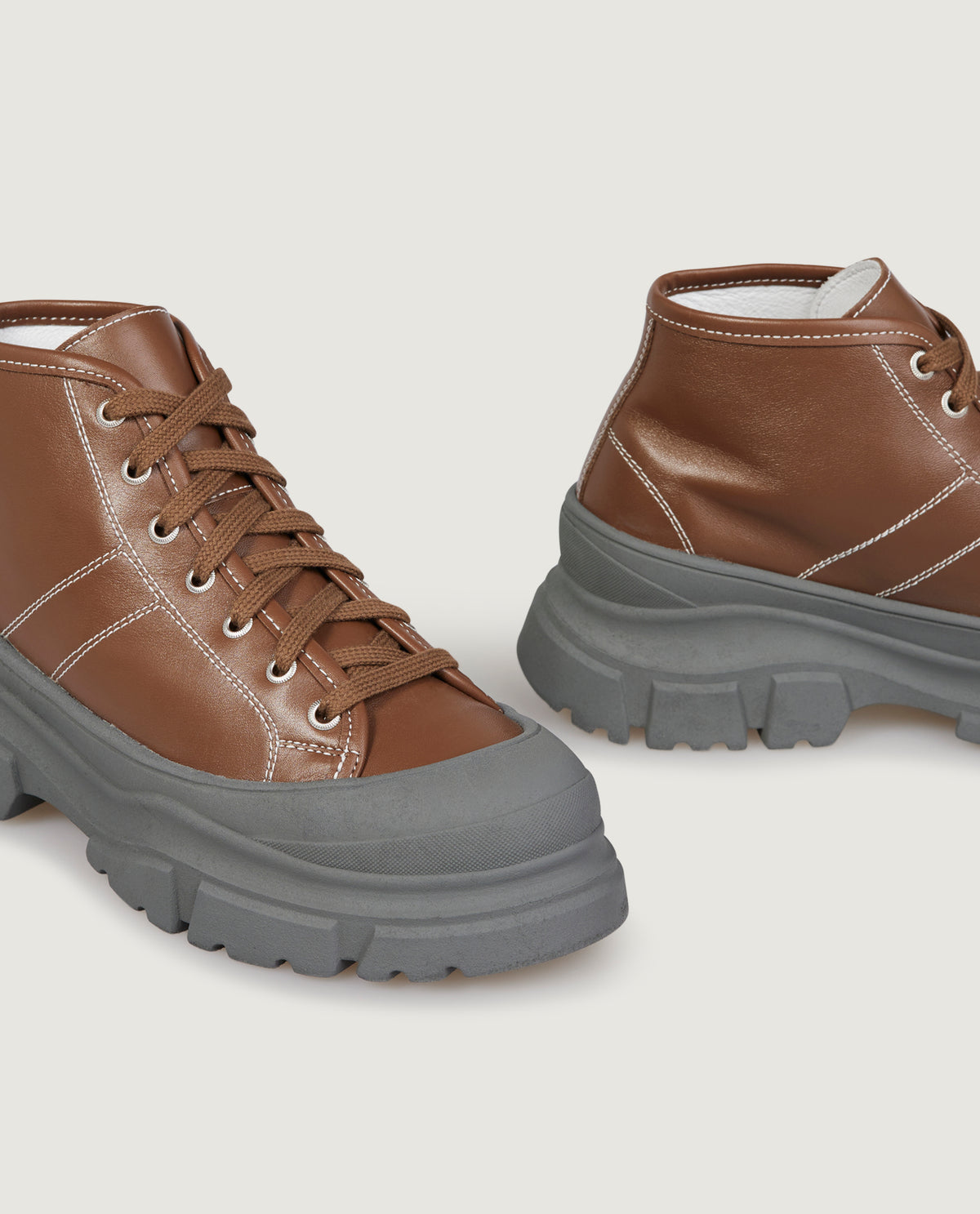 Fairway Lederen Top - Bruin