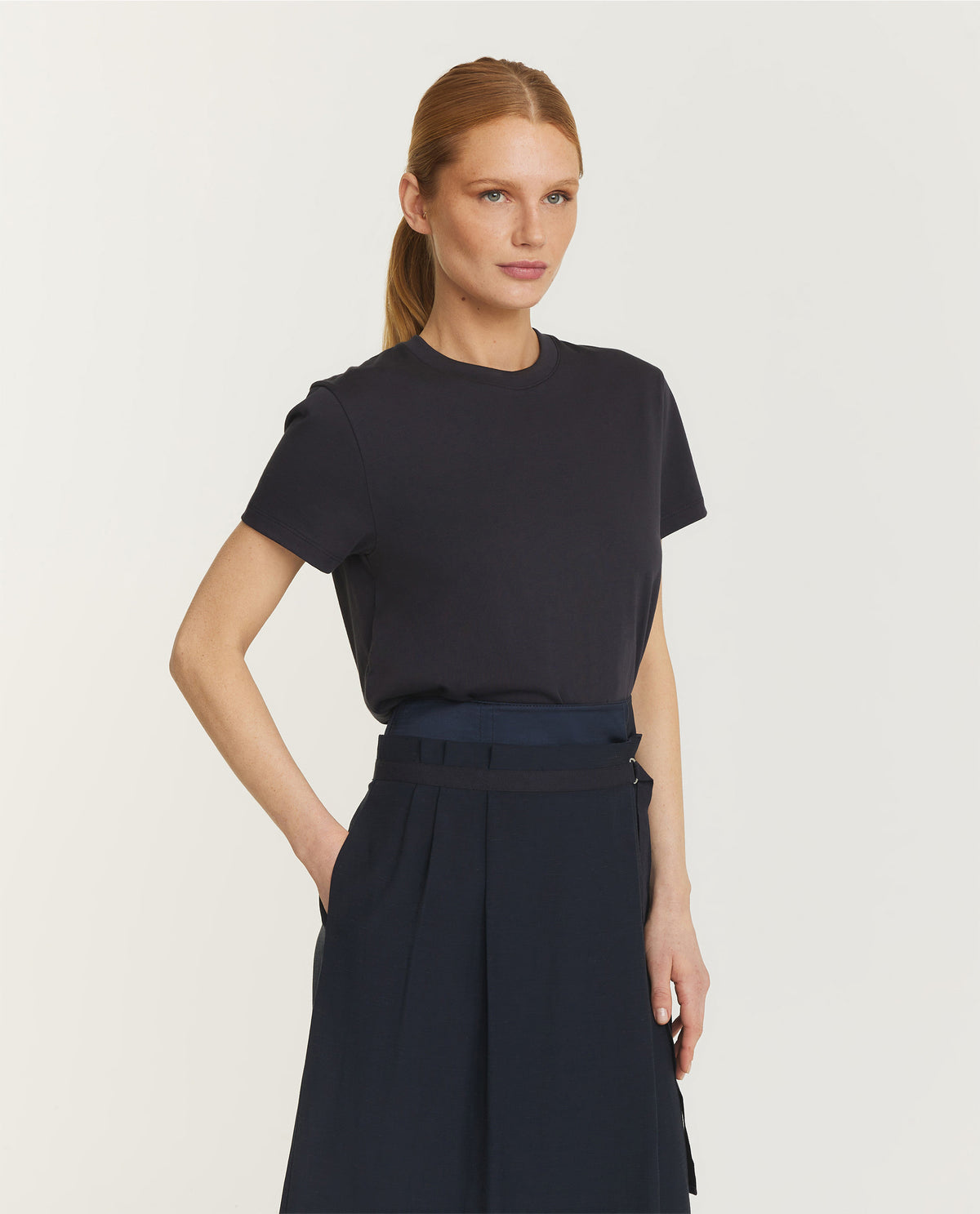 Katoenen T-shirt - Donkerblauw