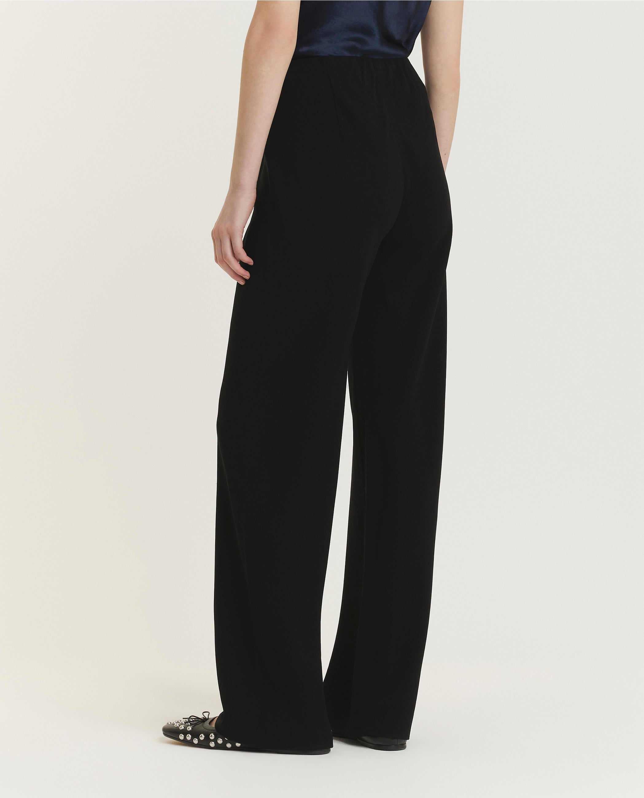 Soepele Wijde Broek - Zwart