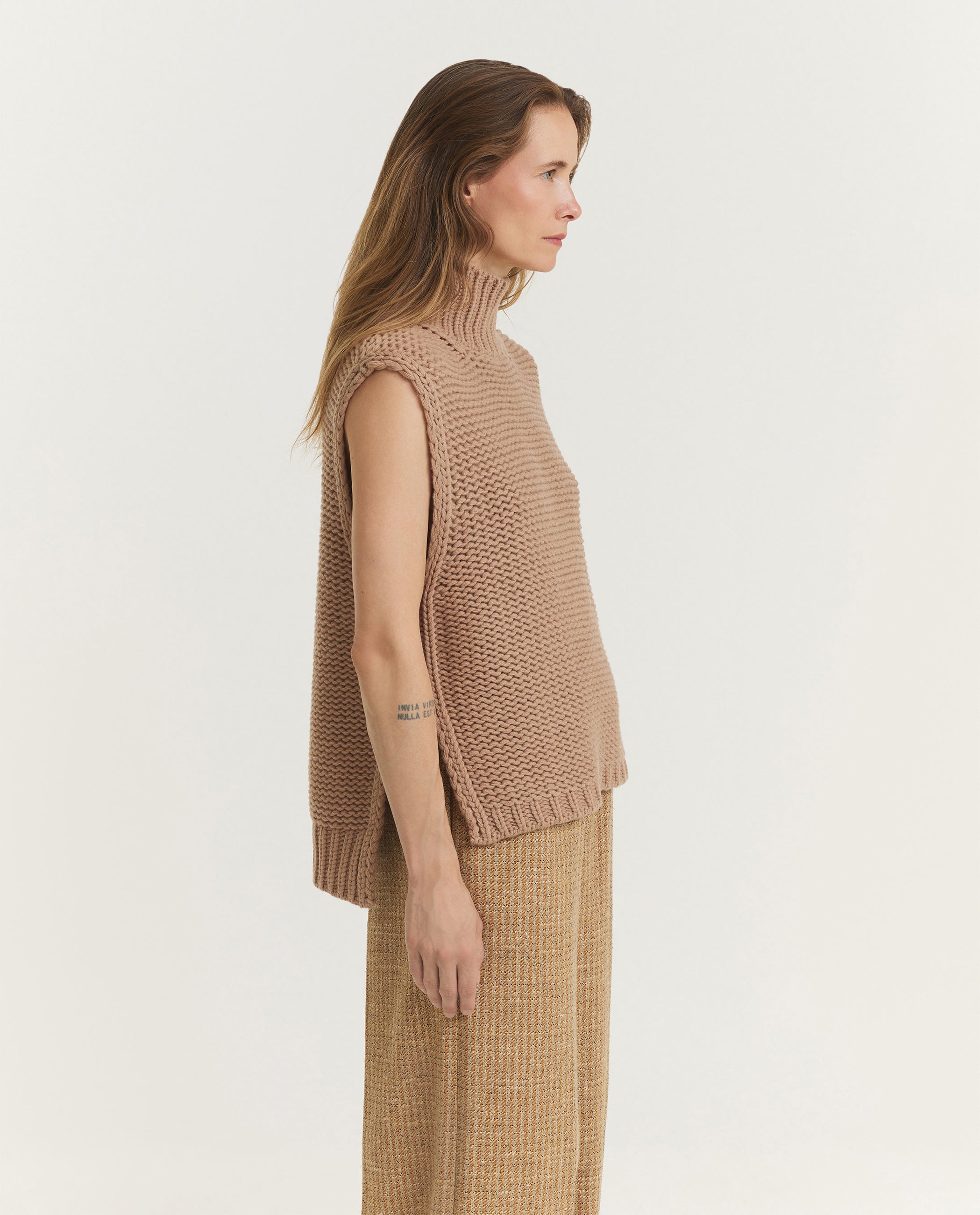 Sleeveless Wool Sweater