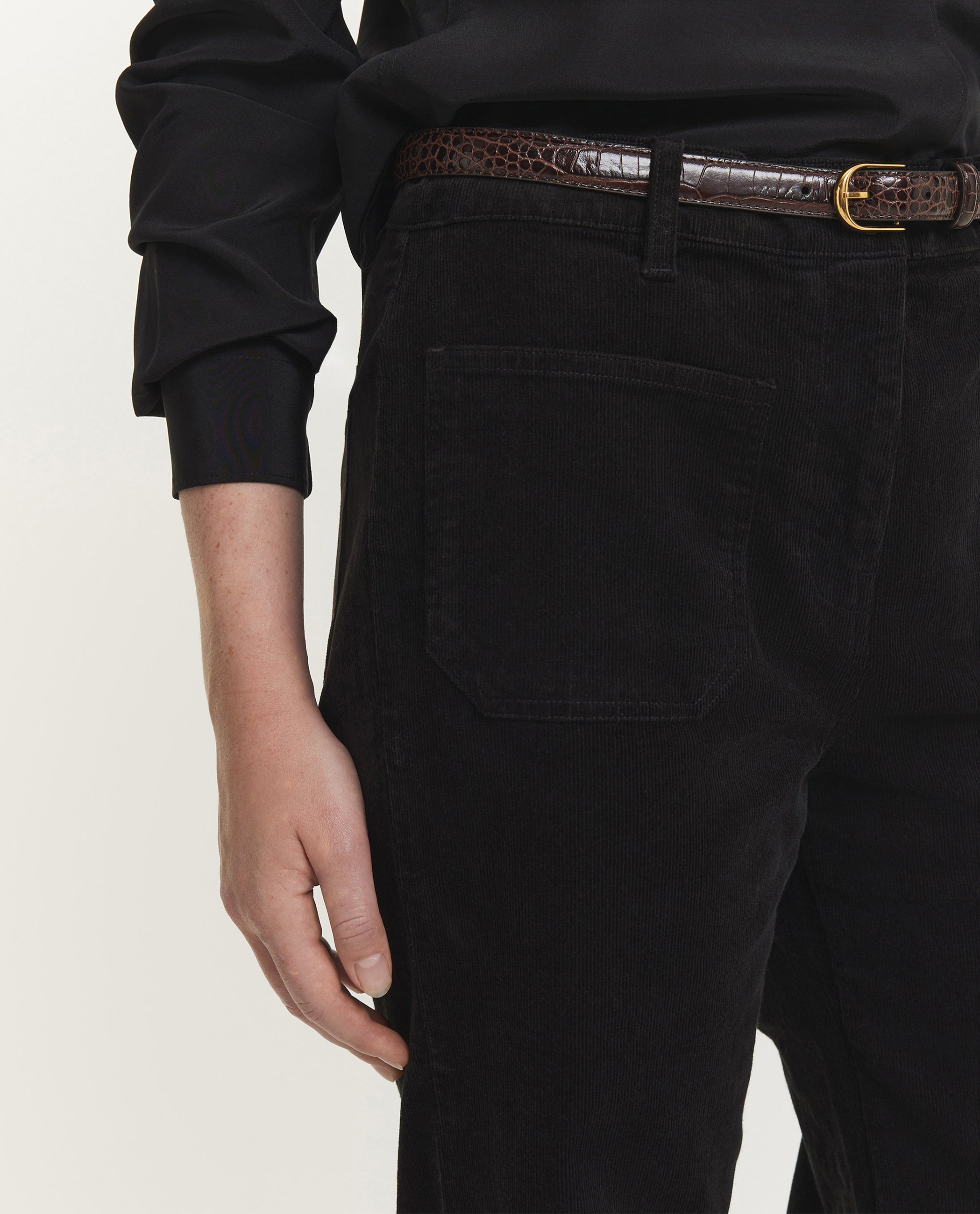 Corduroy Florence Broek - Zwart