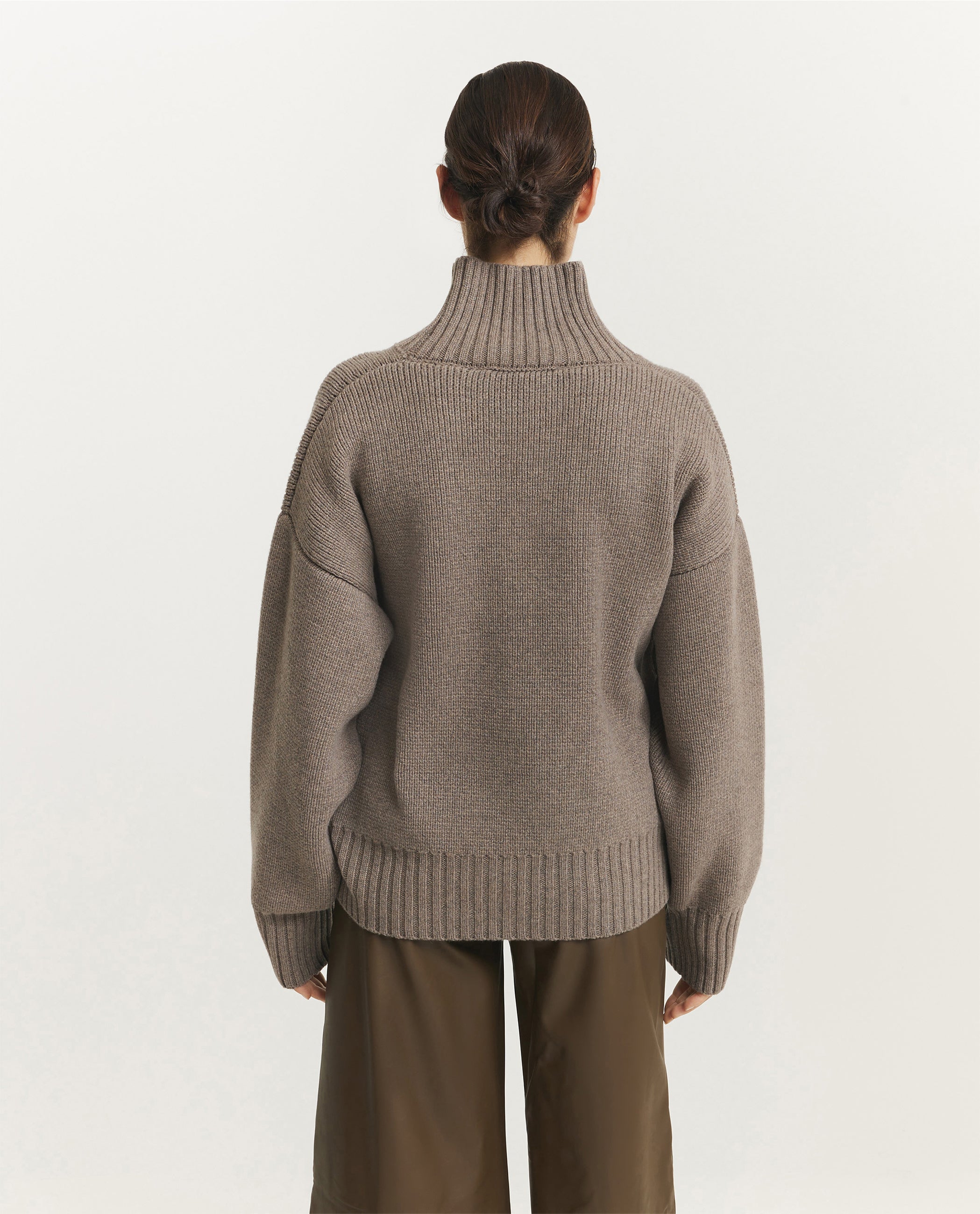 Sculptural Compact Turtleneck