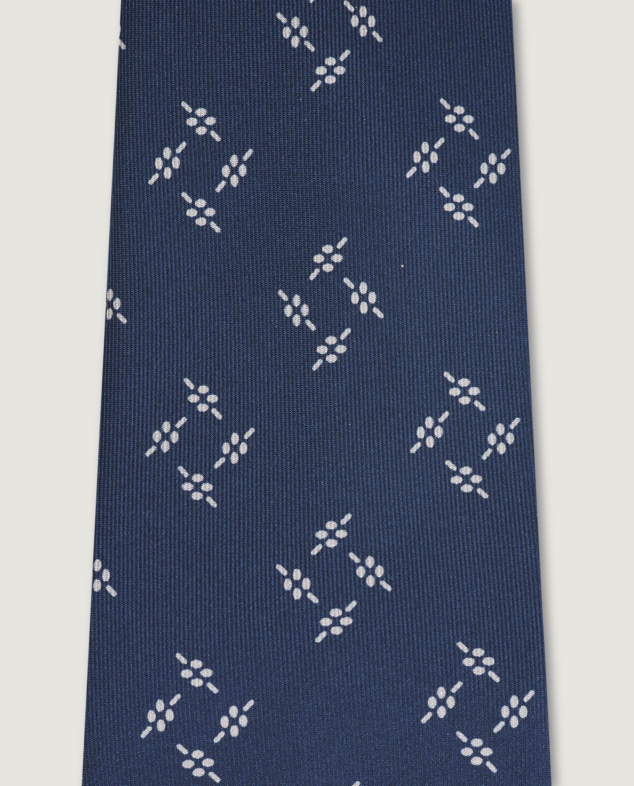 Zijden Patroon Das - Blauw