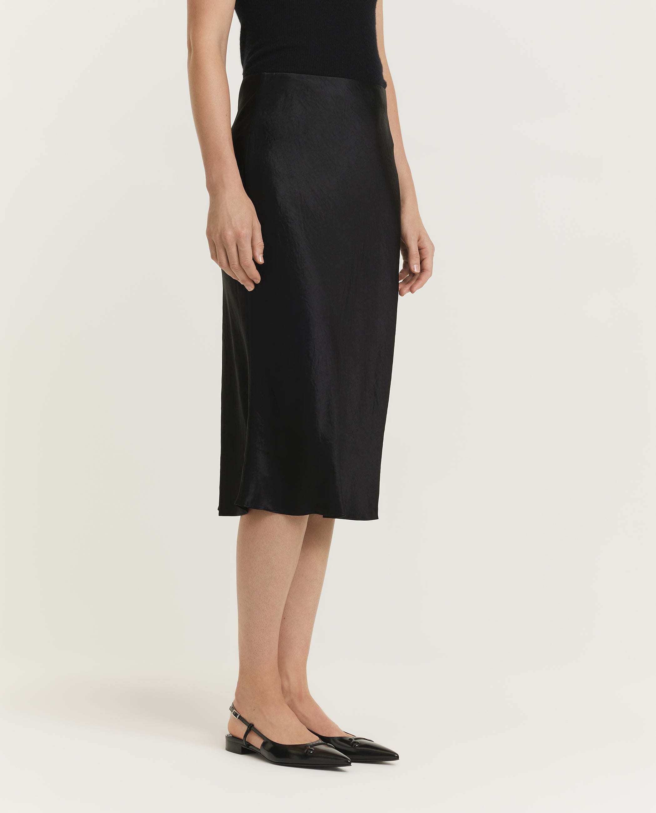 Satin Midi Skirt