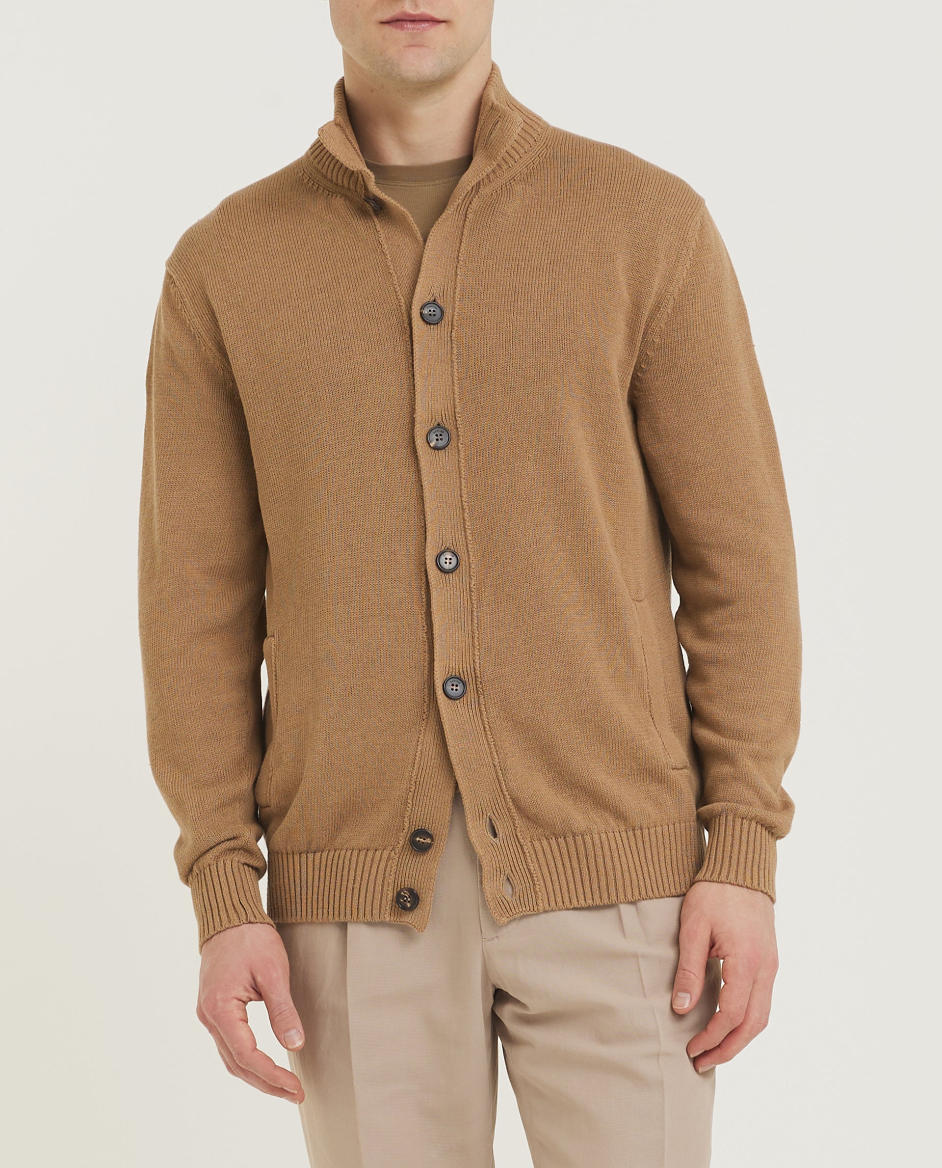 Linnen Katoen Chioto Vest - Lichtbruin