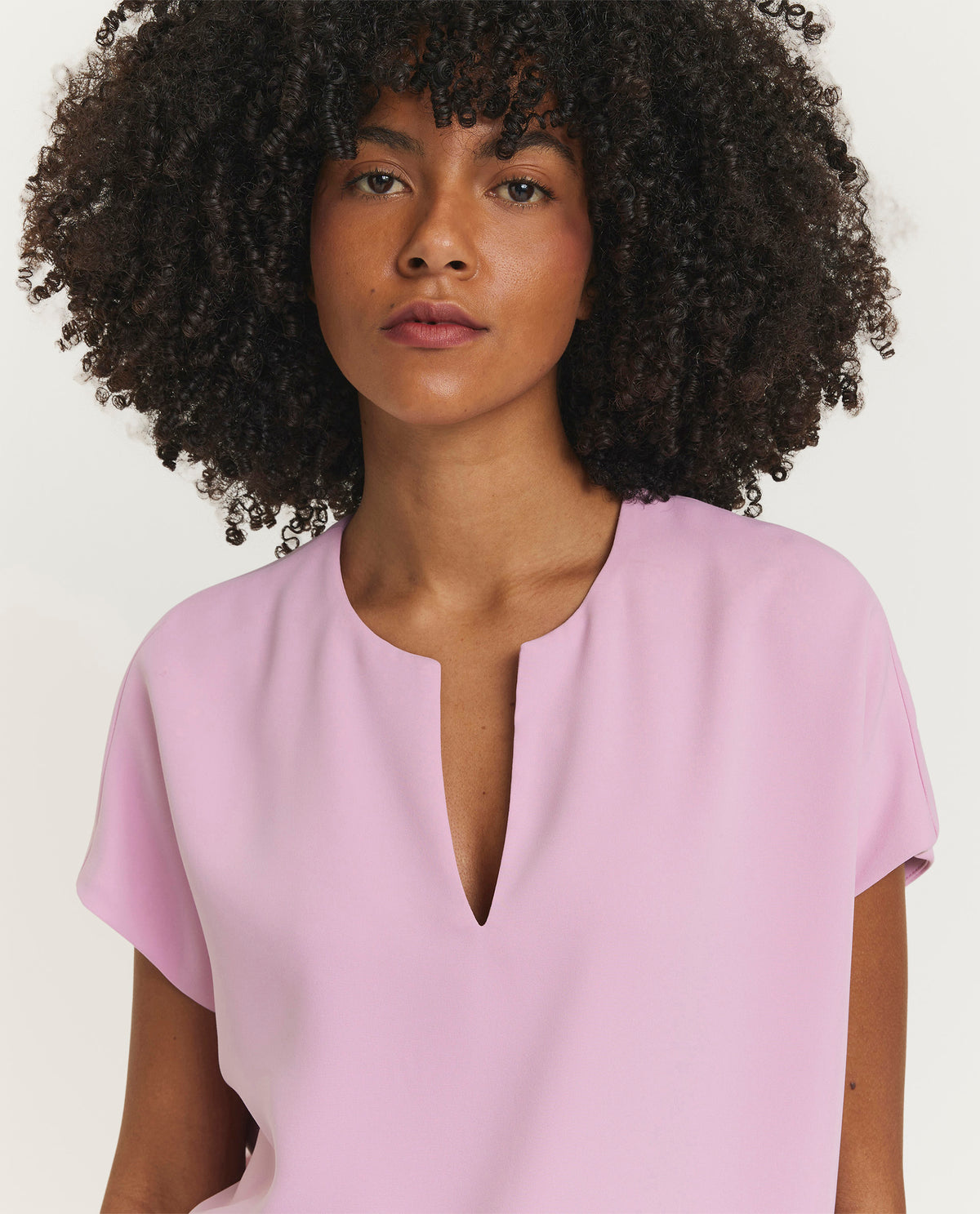 Top met v-hals - Roze